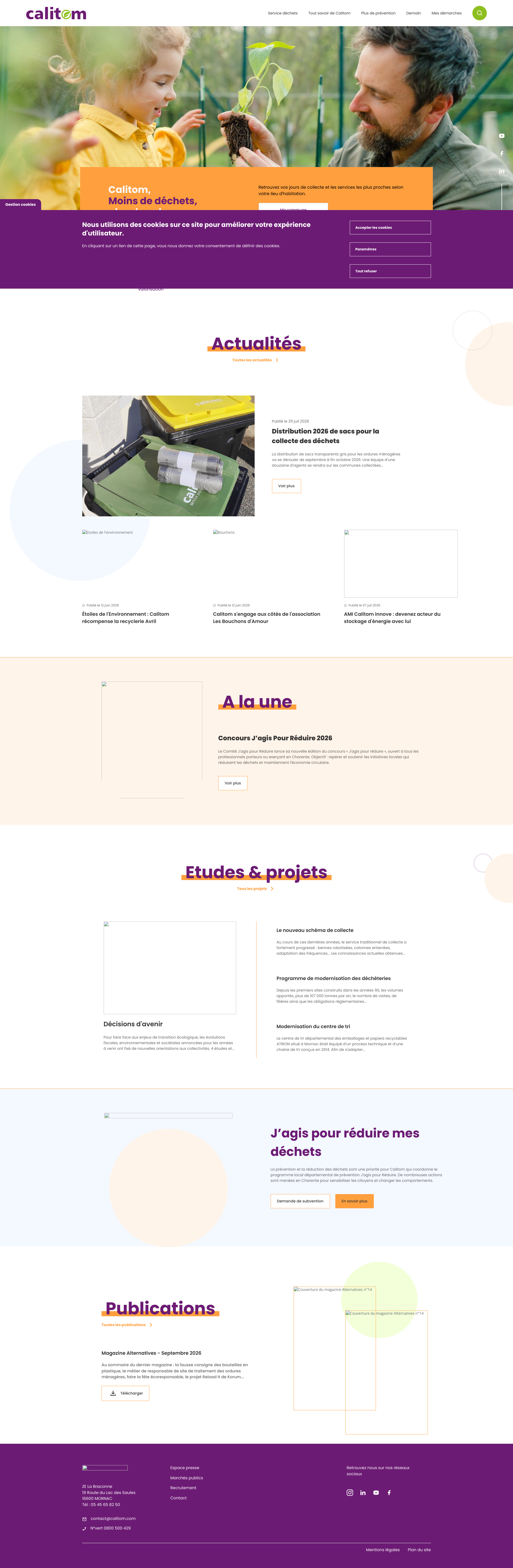 Aperçu du site