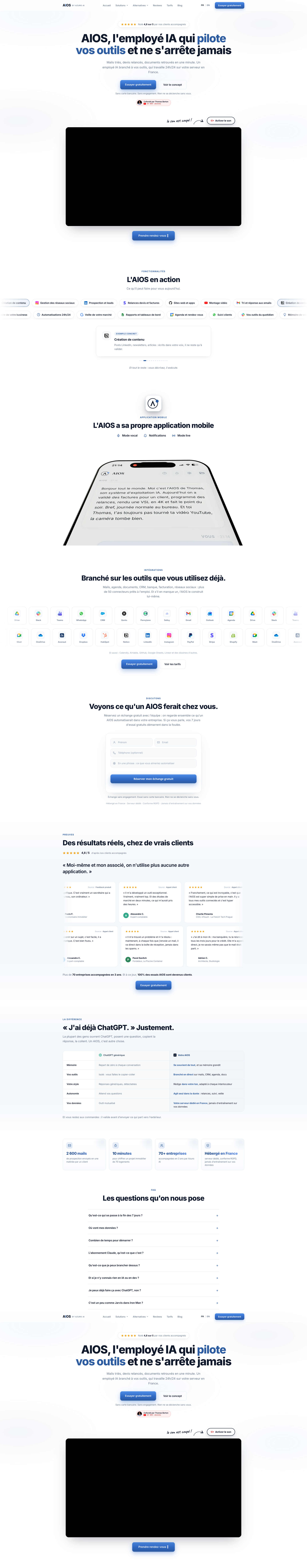 Aperçu du site