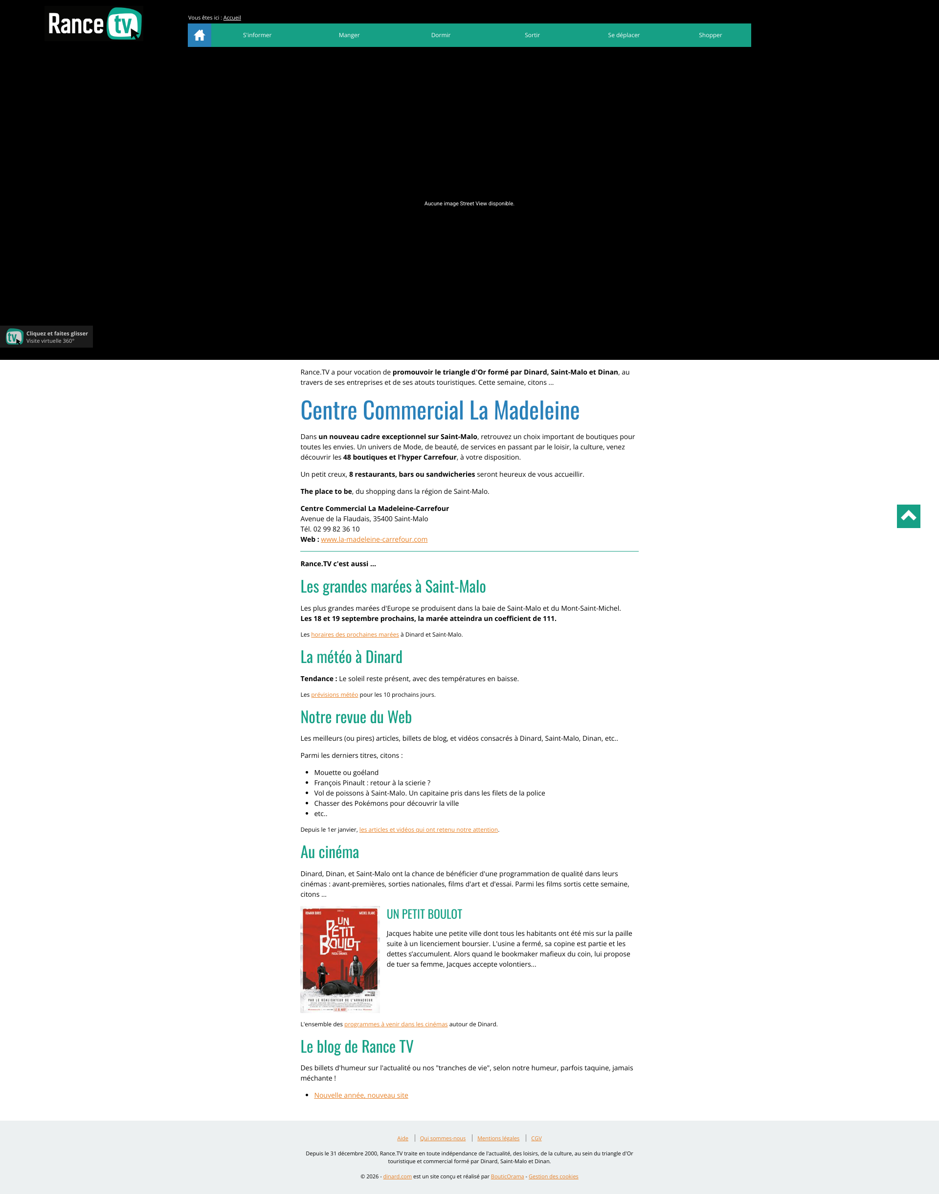 Aperçu du site