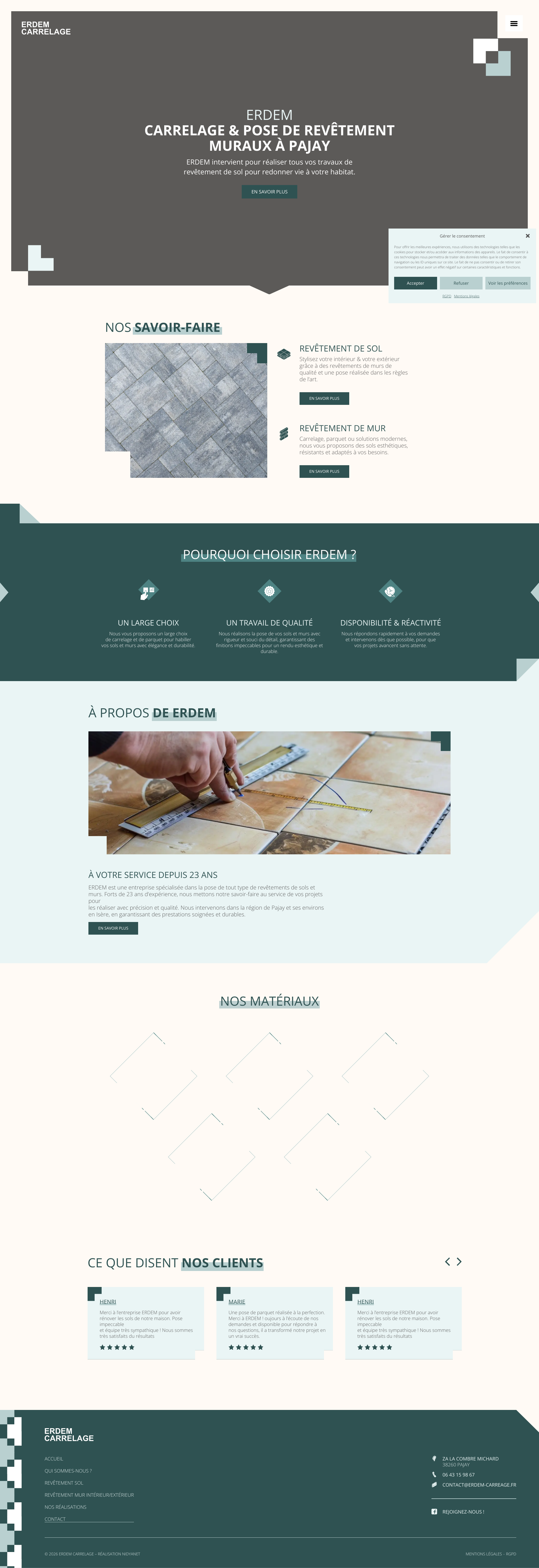Aperçu du site