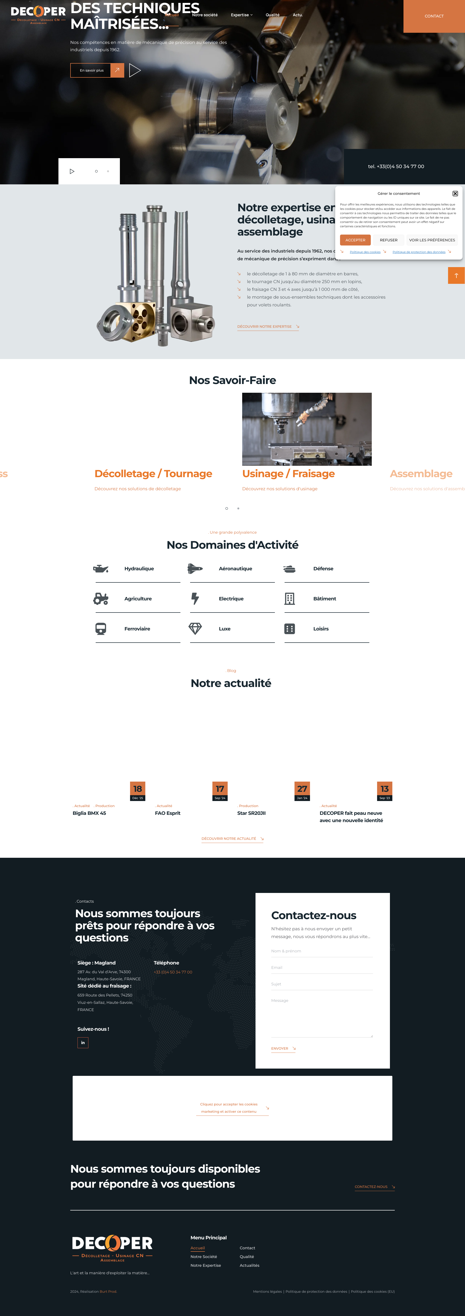 Aperçu du site
