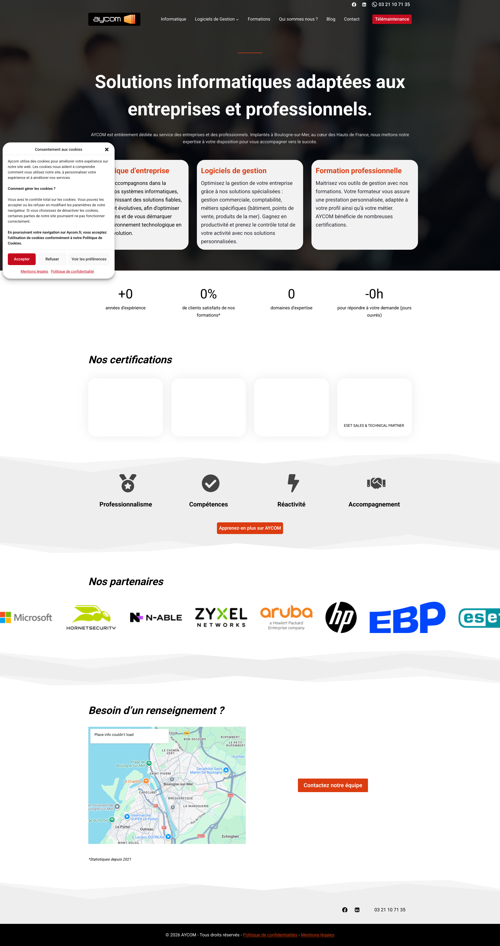Aperçu du site