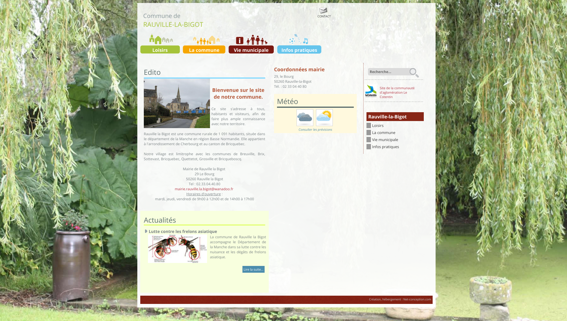 Aperçu du site