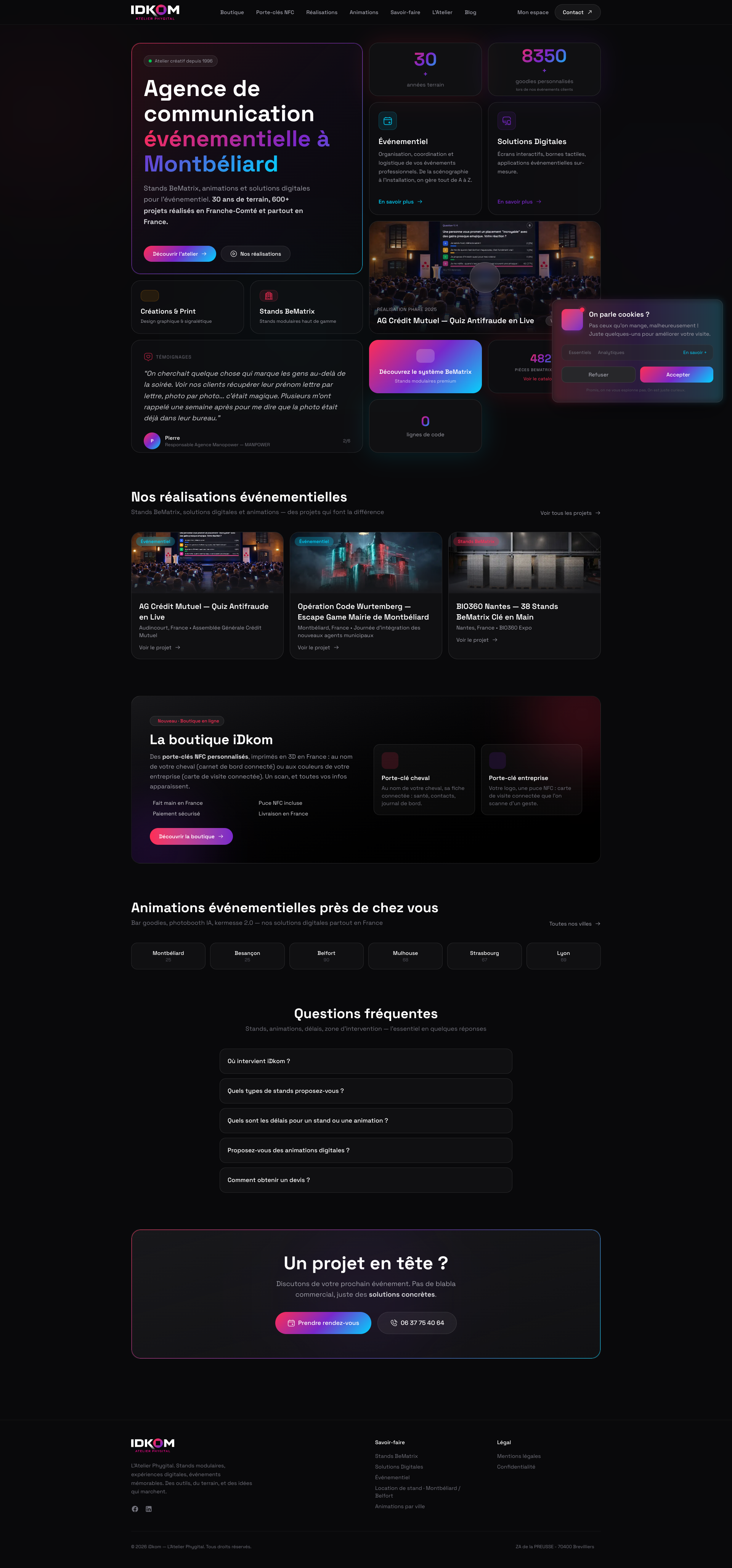 Aperçu du site