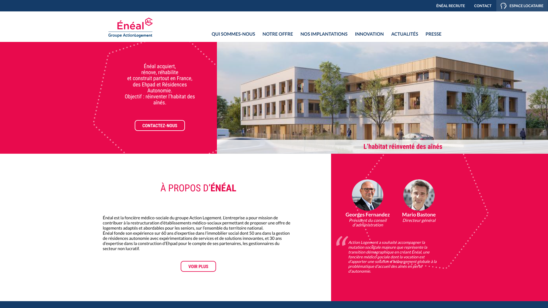 Aperçu du site