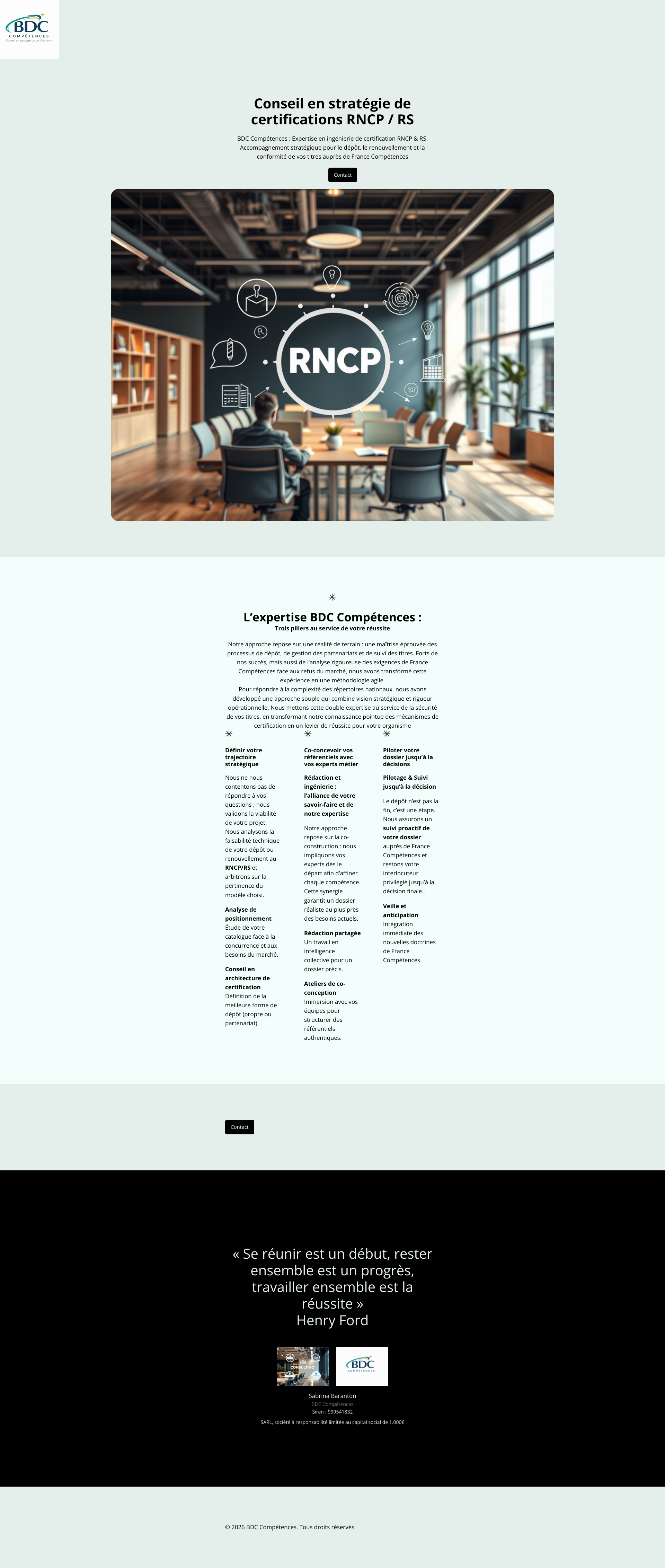 Aperçu du site