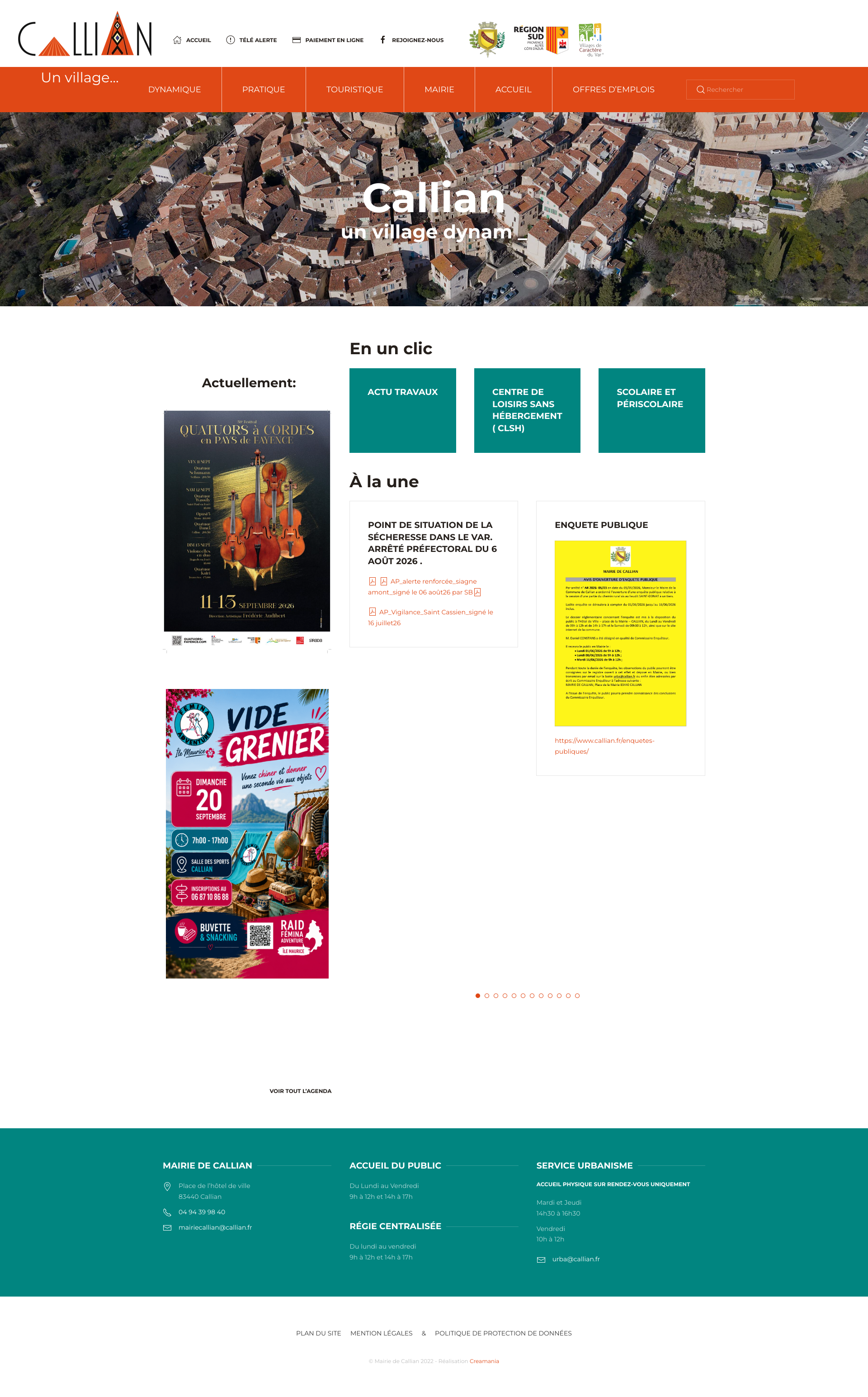 Aperçu du site