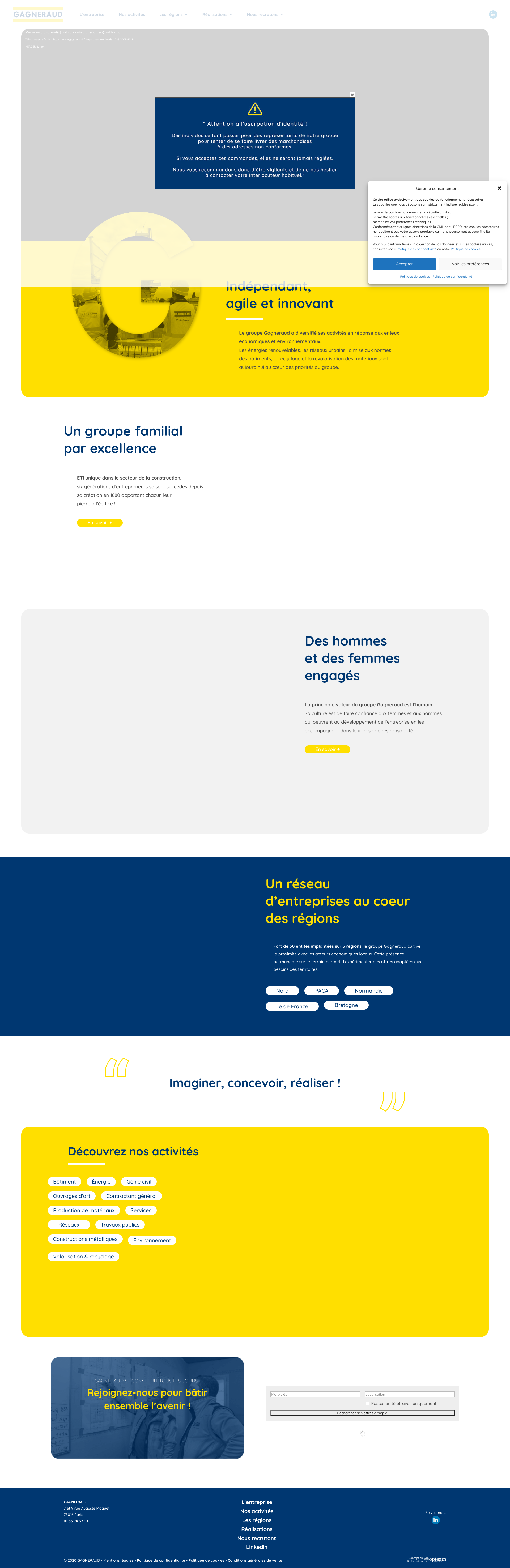 Aperçu du site