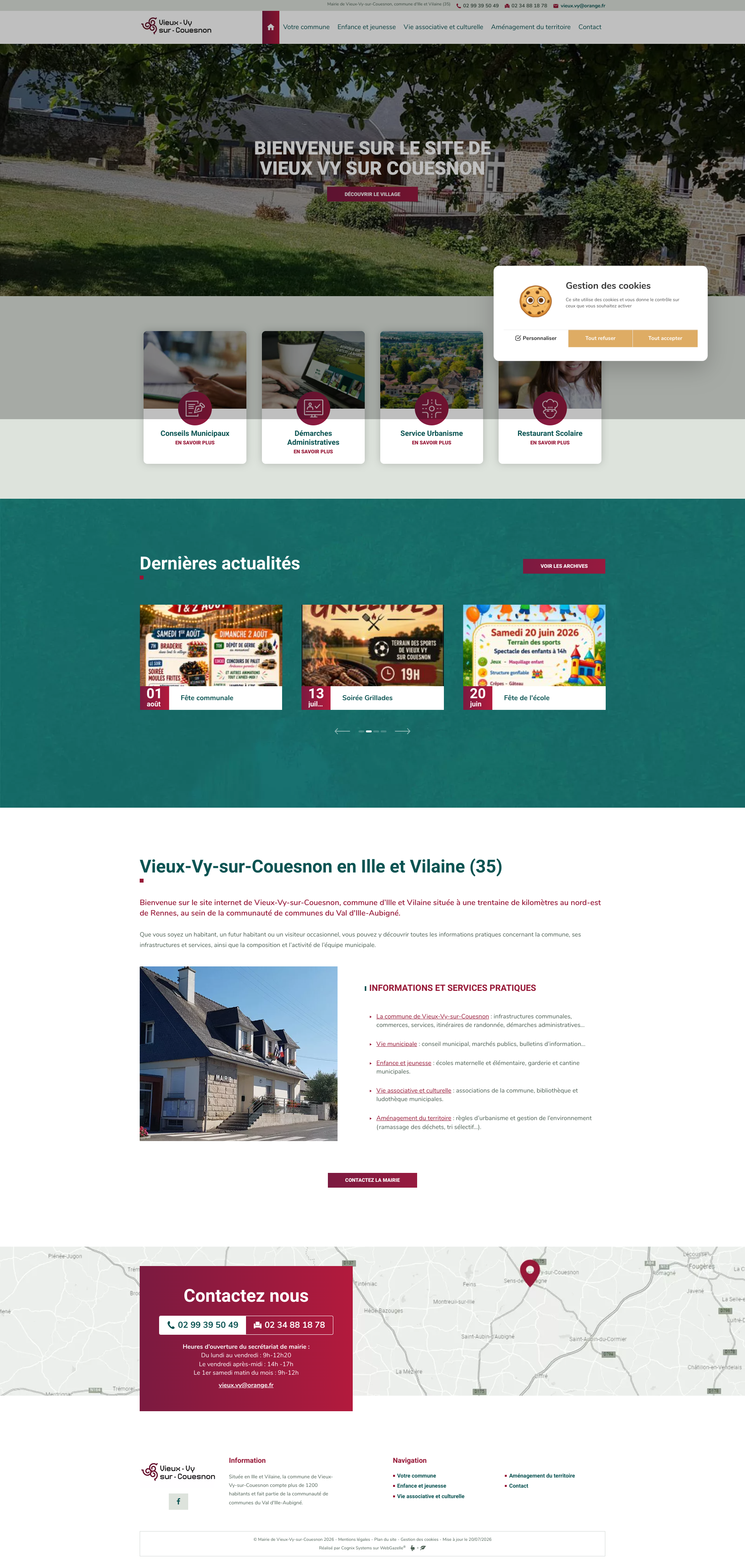 Aperçu du site