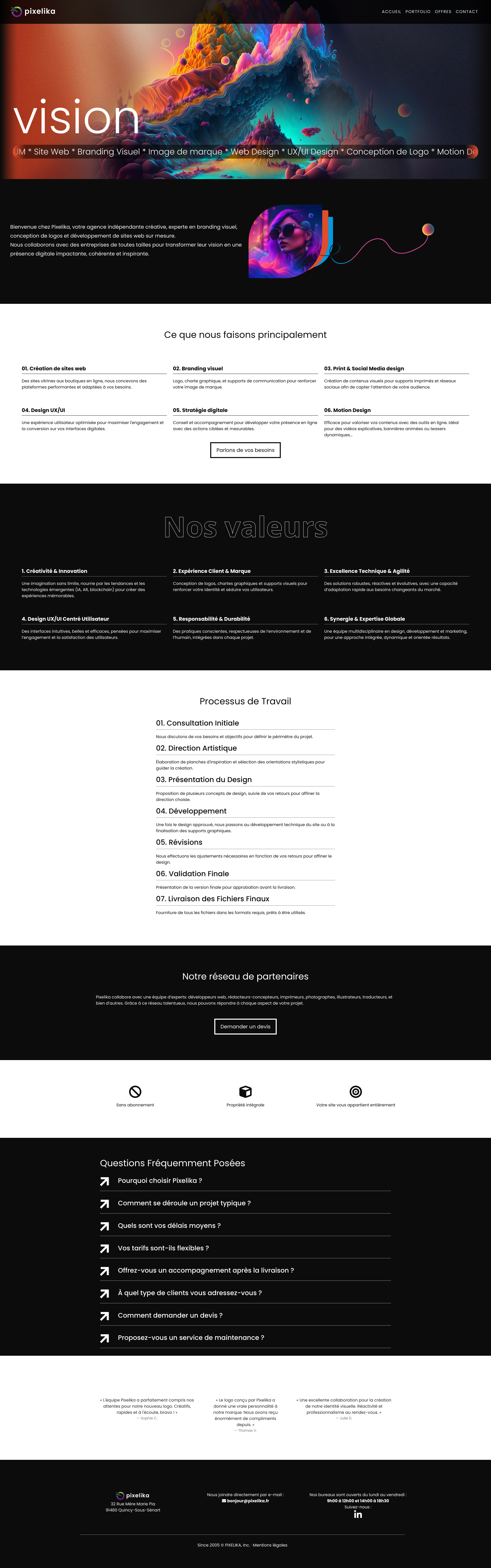 Aperçu du site