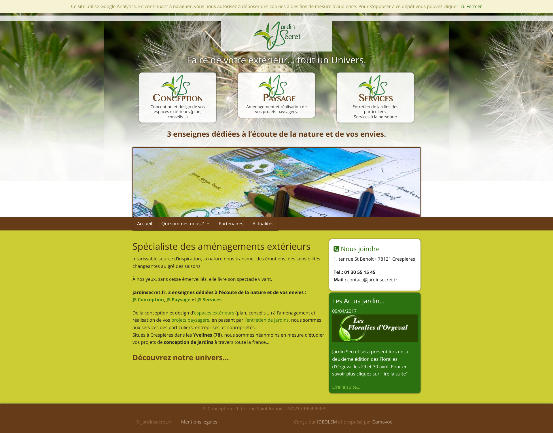 Aperçu du site