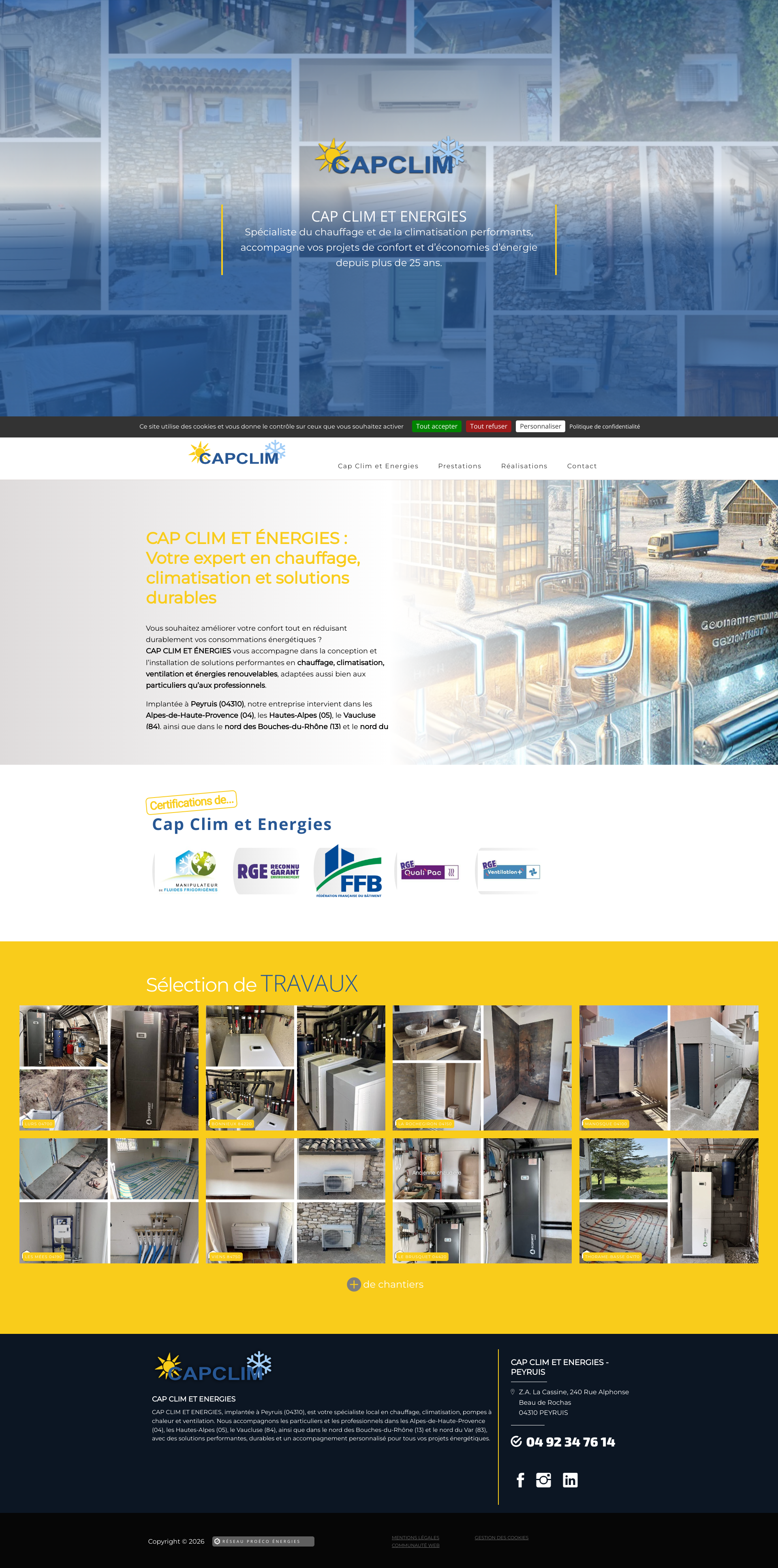 Aperçu du site