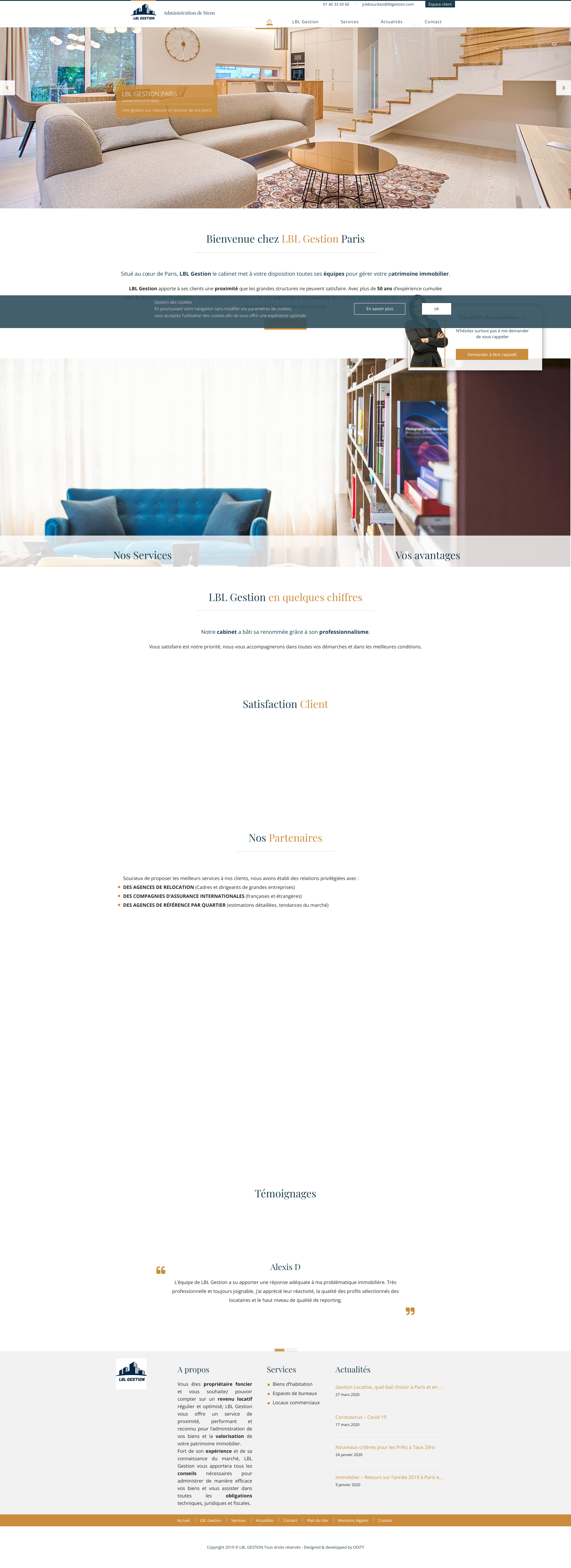 Aperçu du site