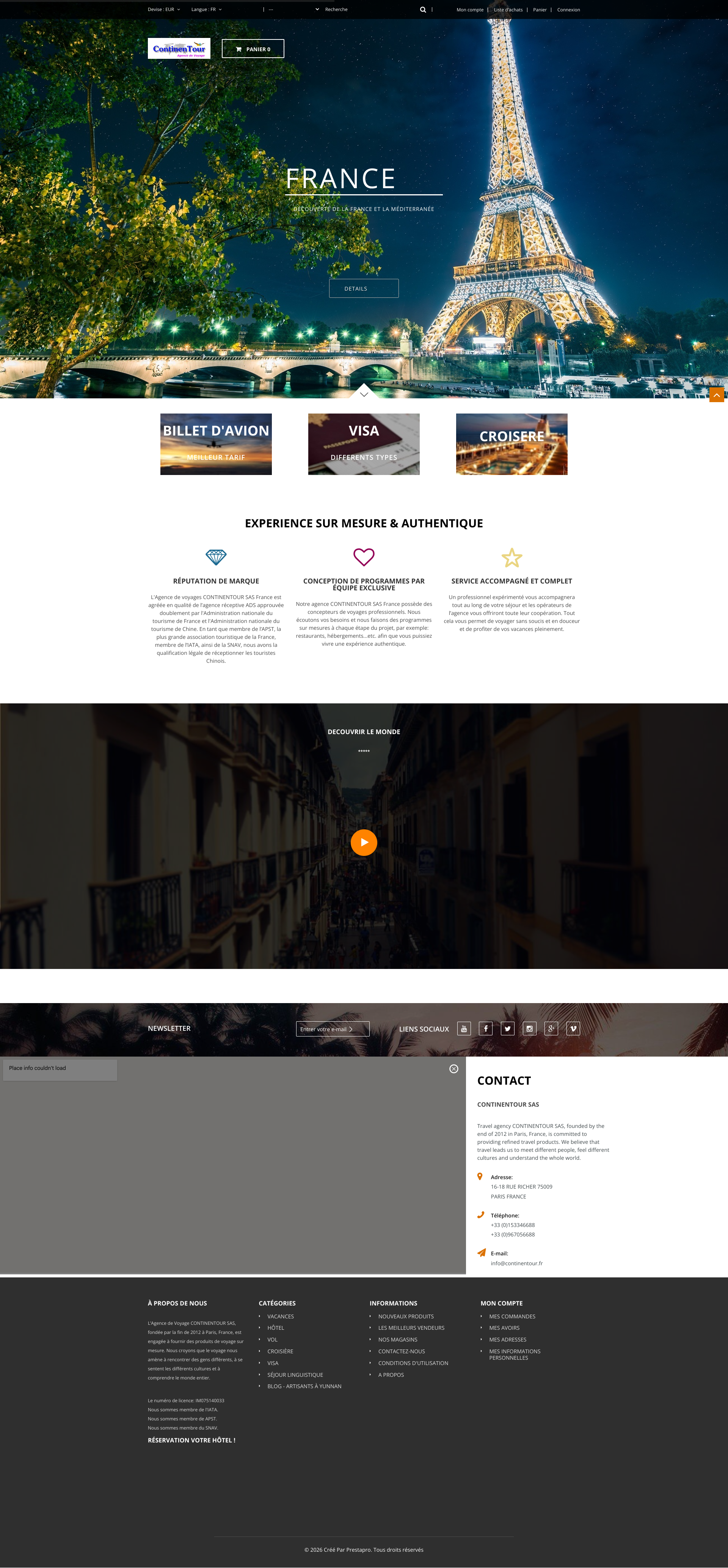 Aperçu du site