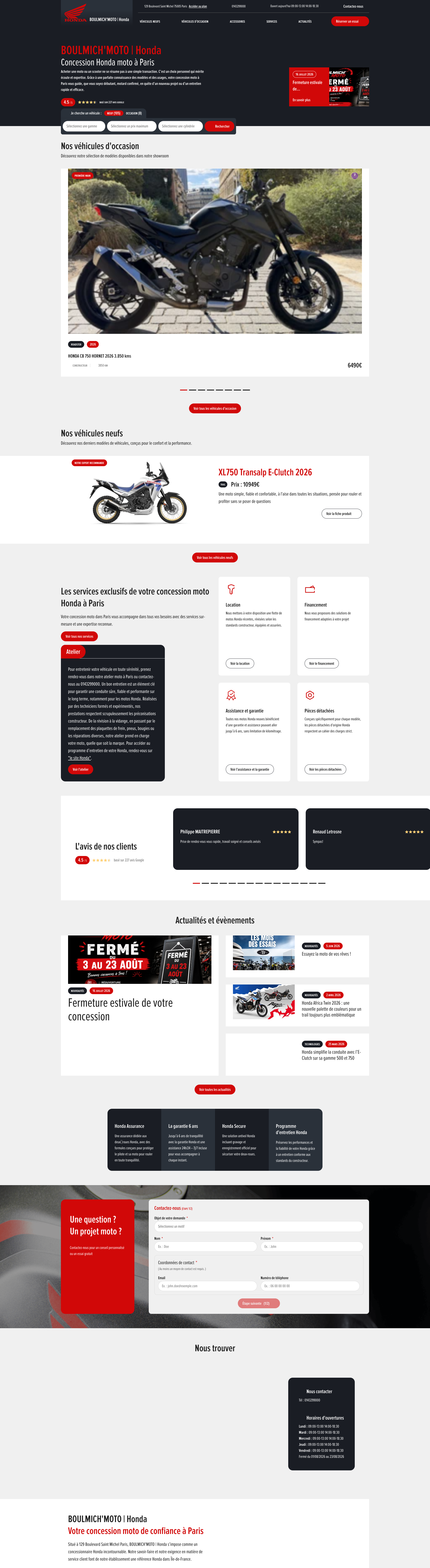 Aperçu du site