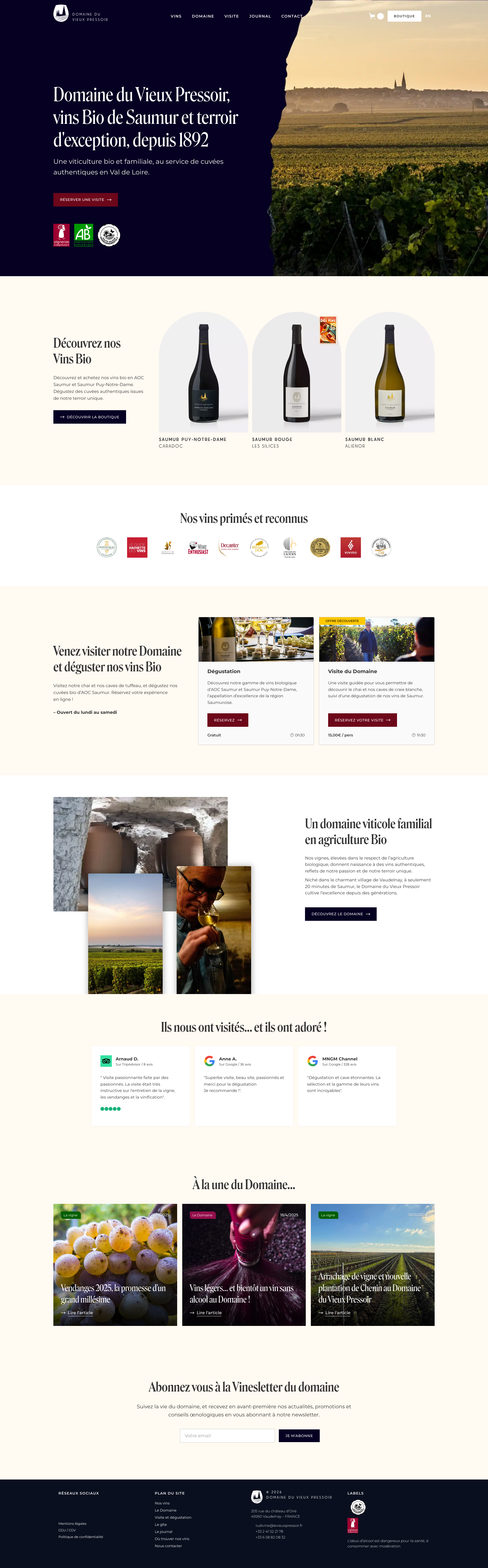 Aperçu du site