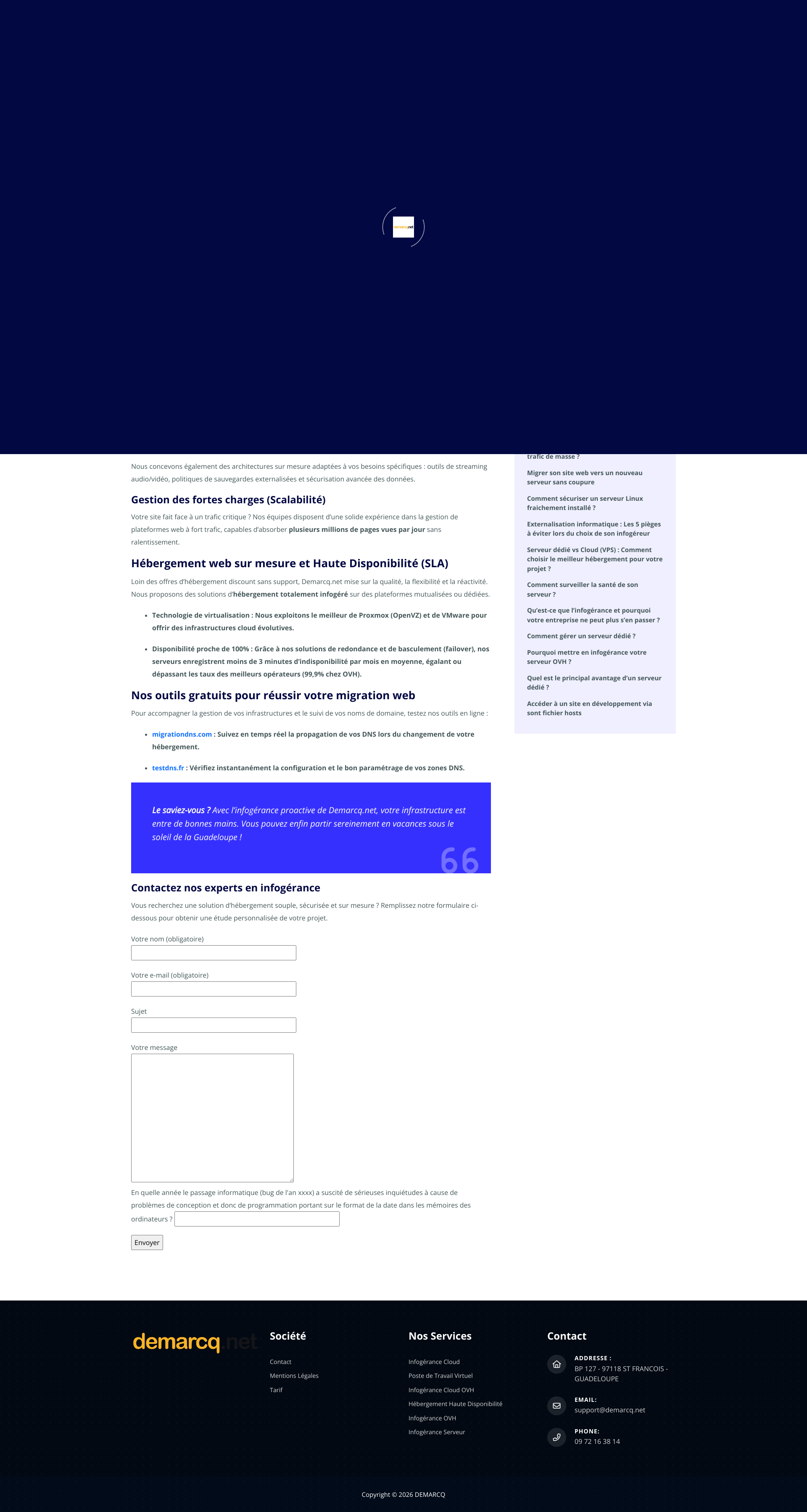 Aperçu du site