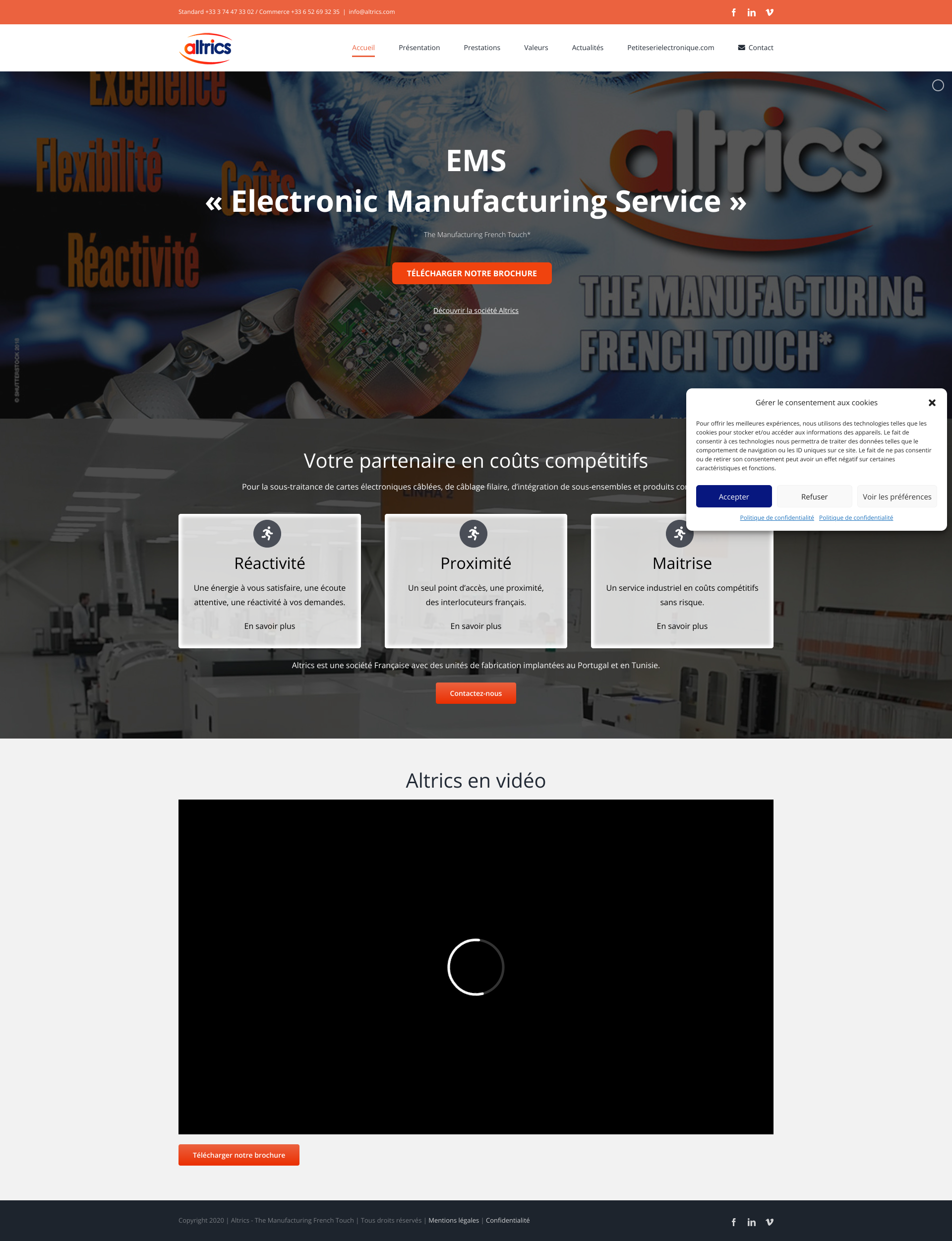 Aperçu du site