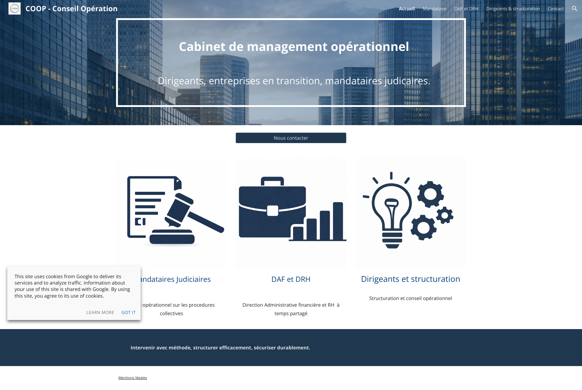 Aperçu du site