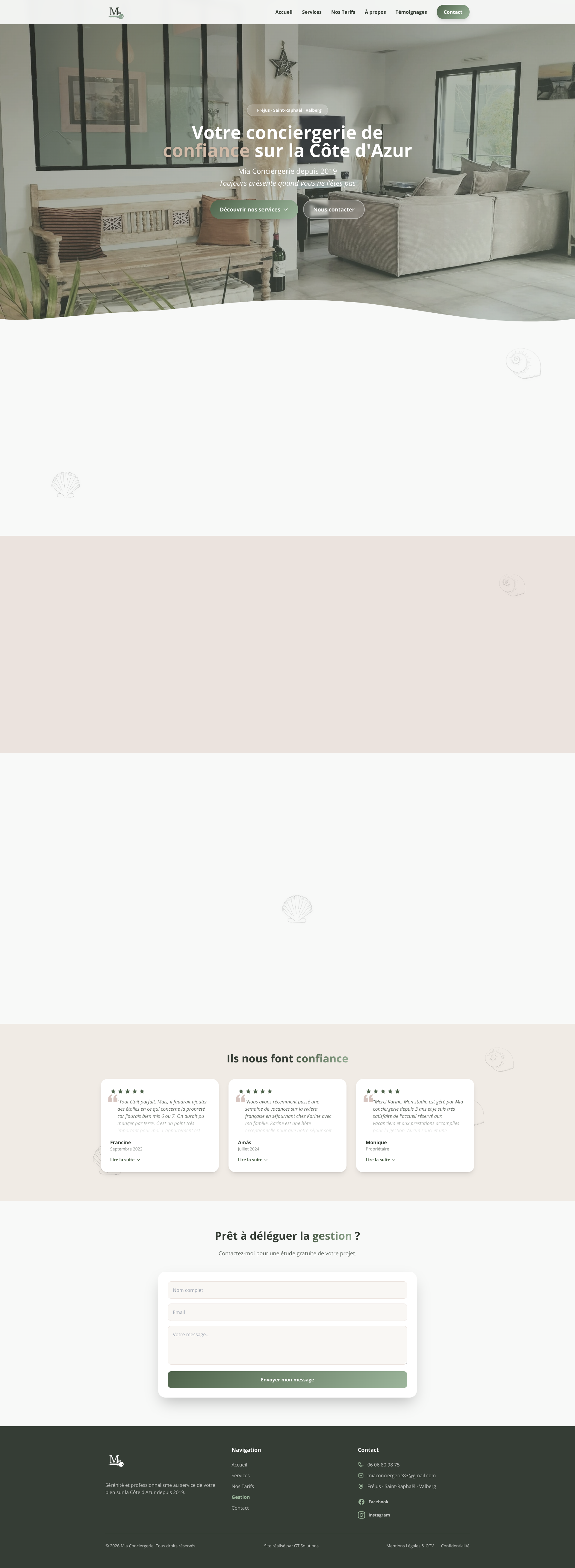 Aperçu du site