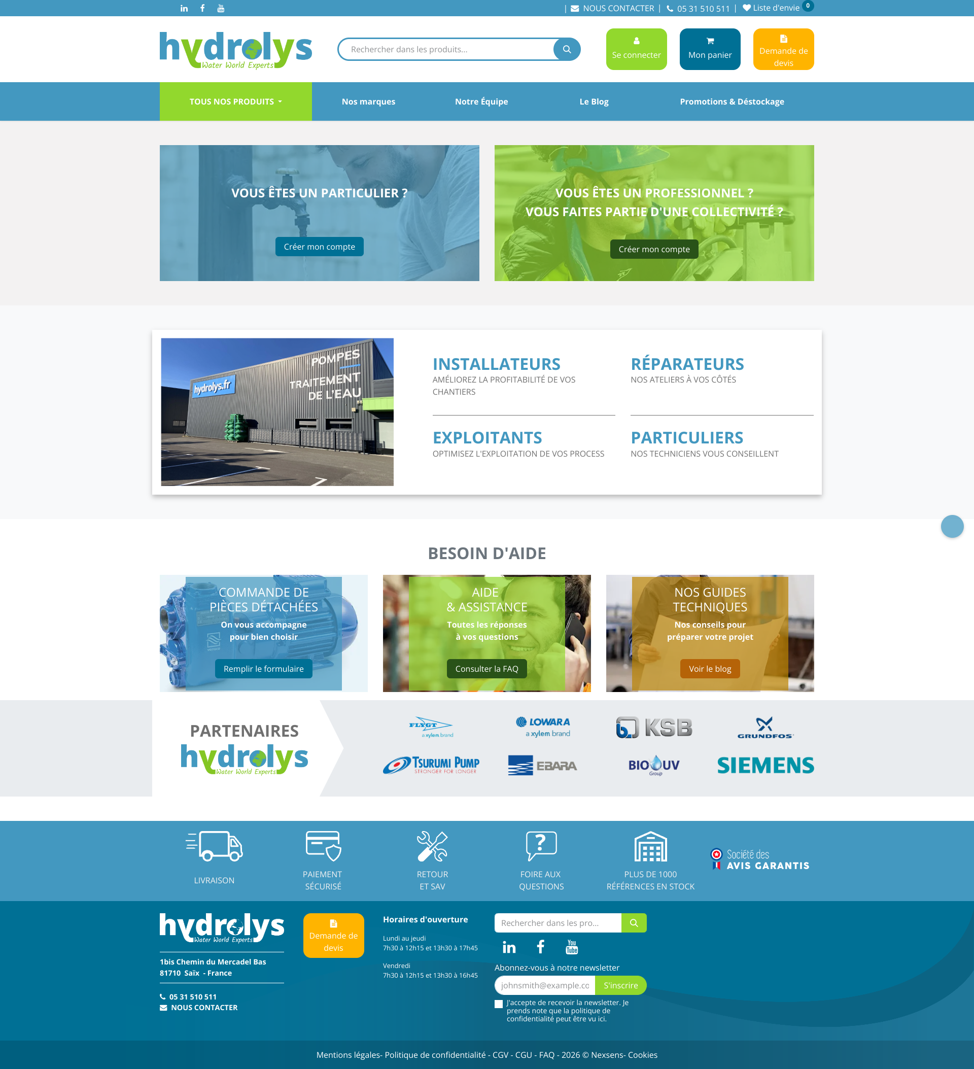 Aperçu du site