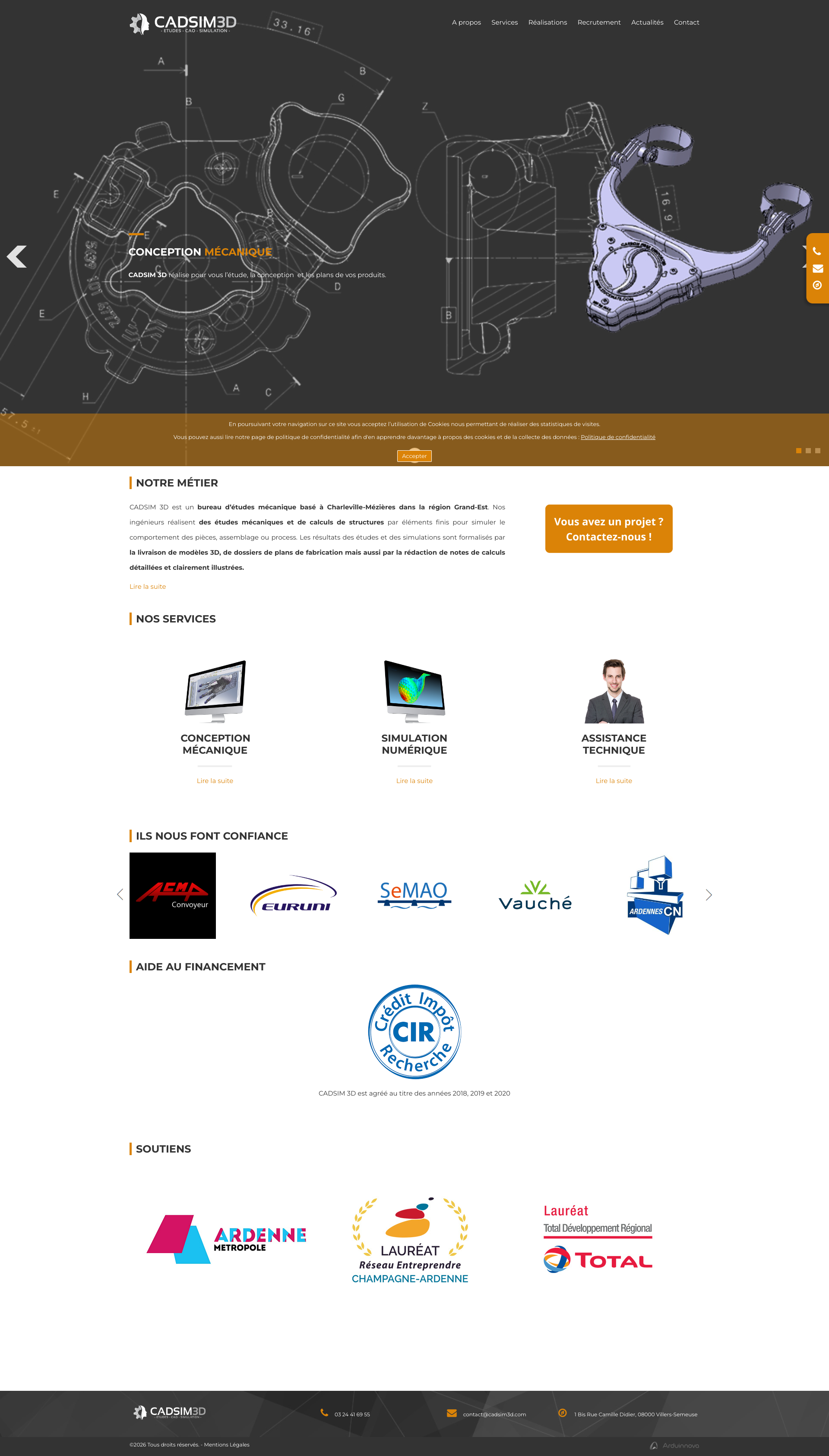 Aperçu du site