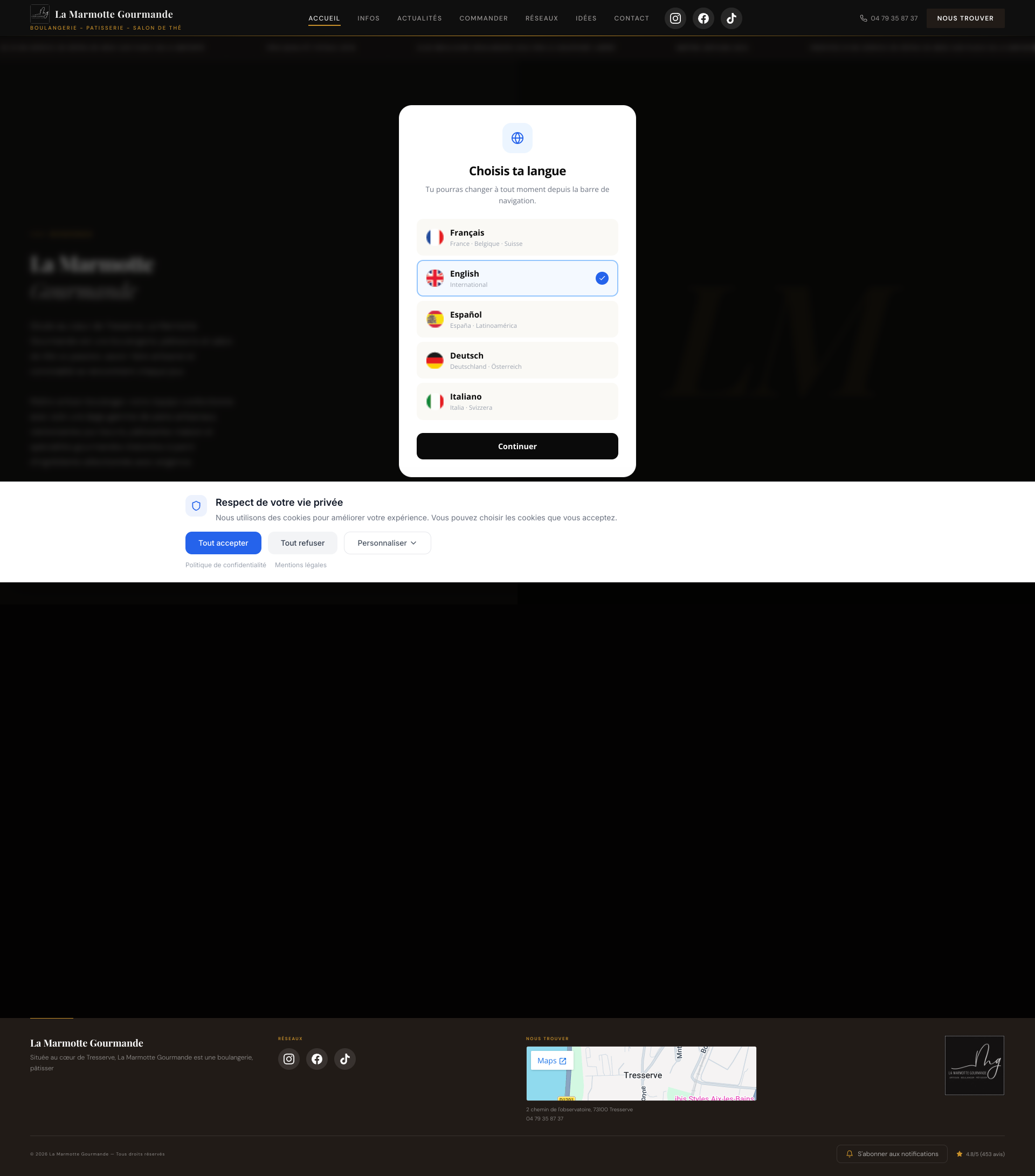 Aperçu du site