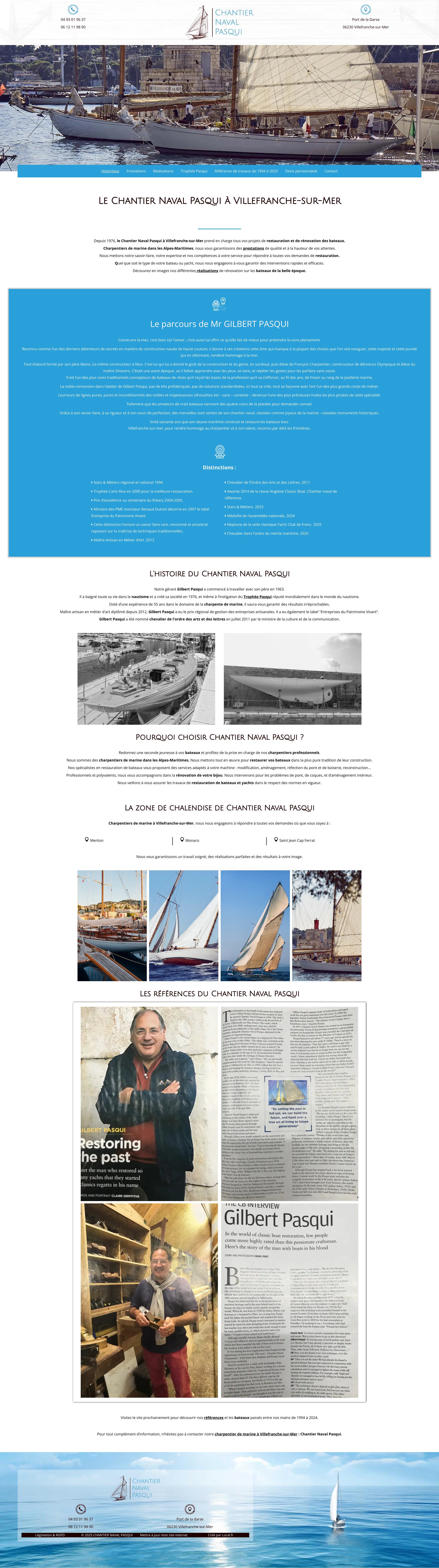 Aperçu du site