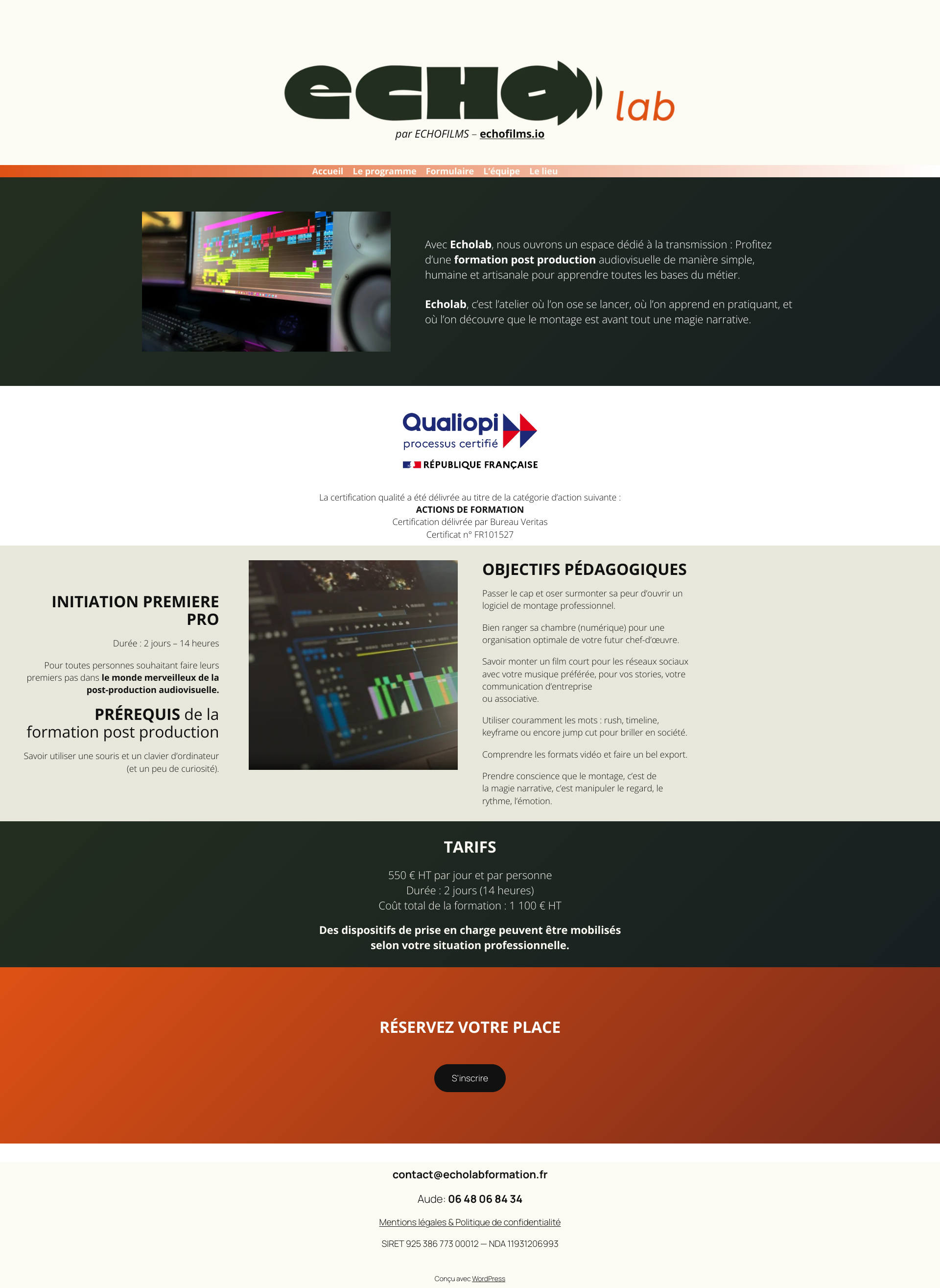 Aperçu du site