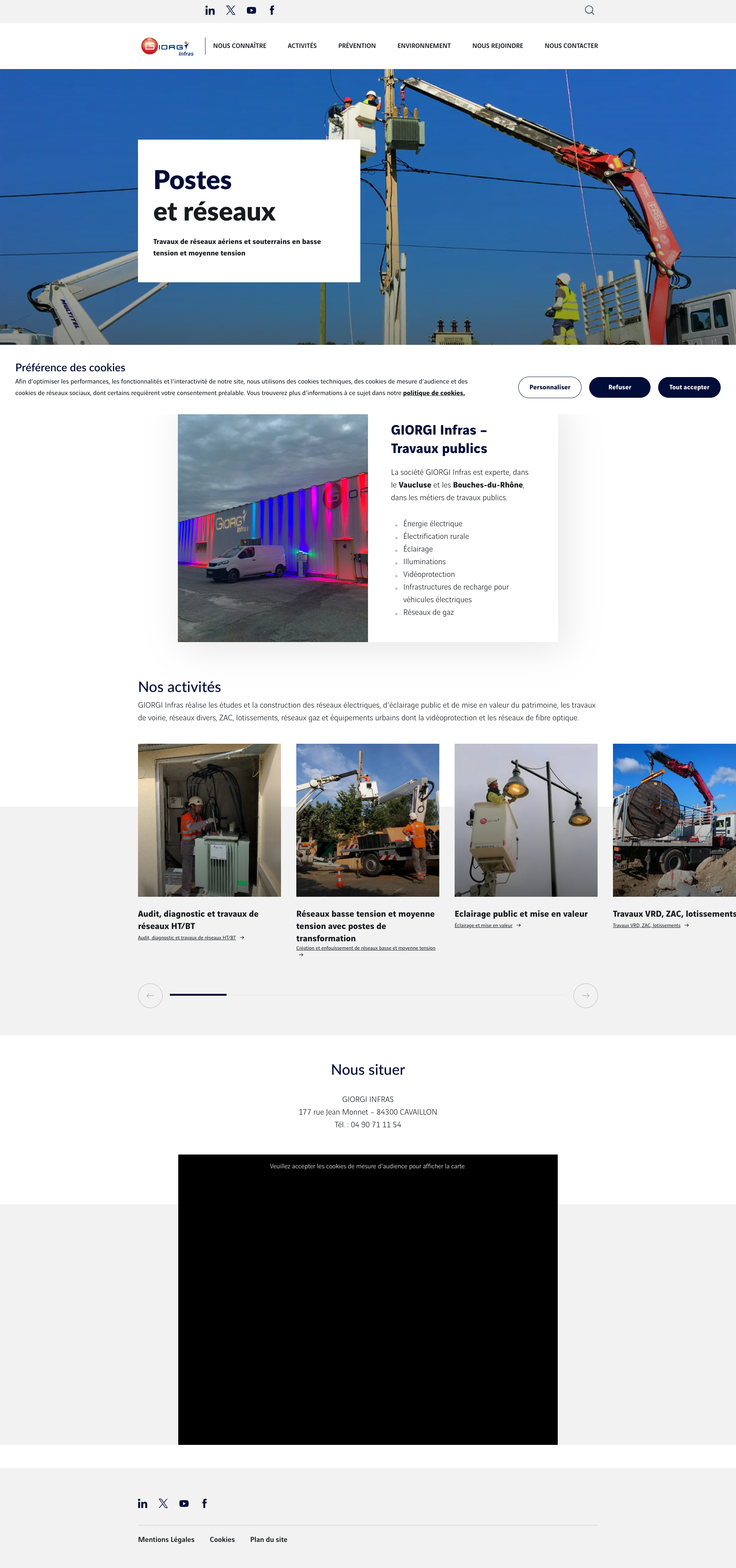 Aperçu du site