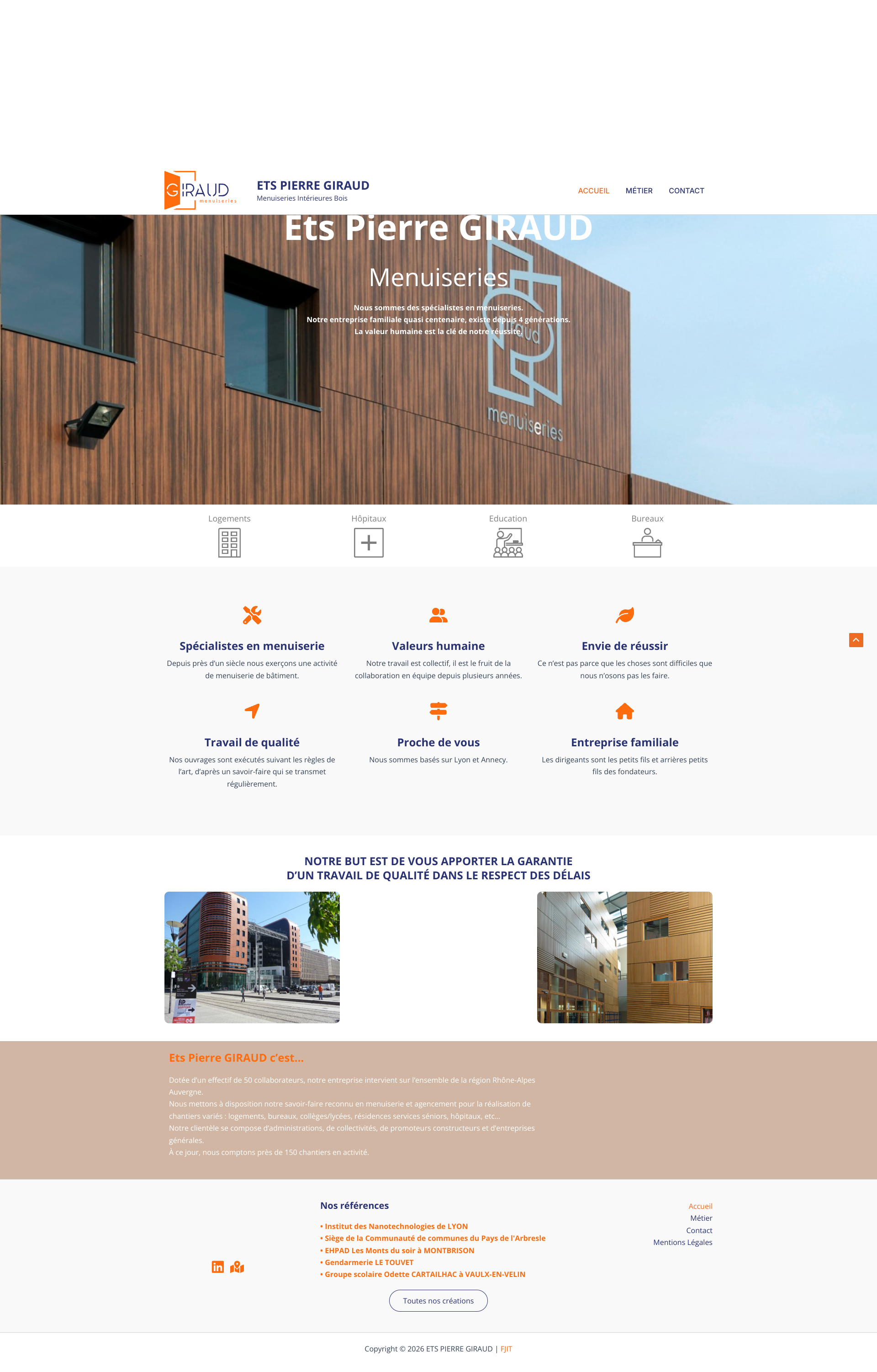 Aperçu du site