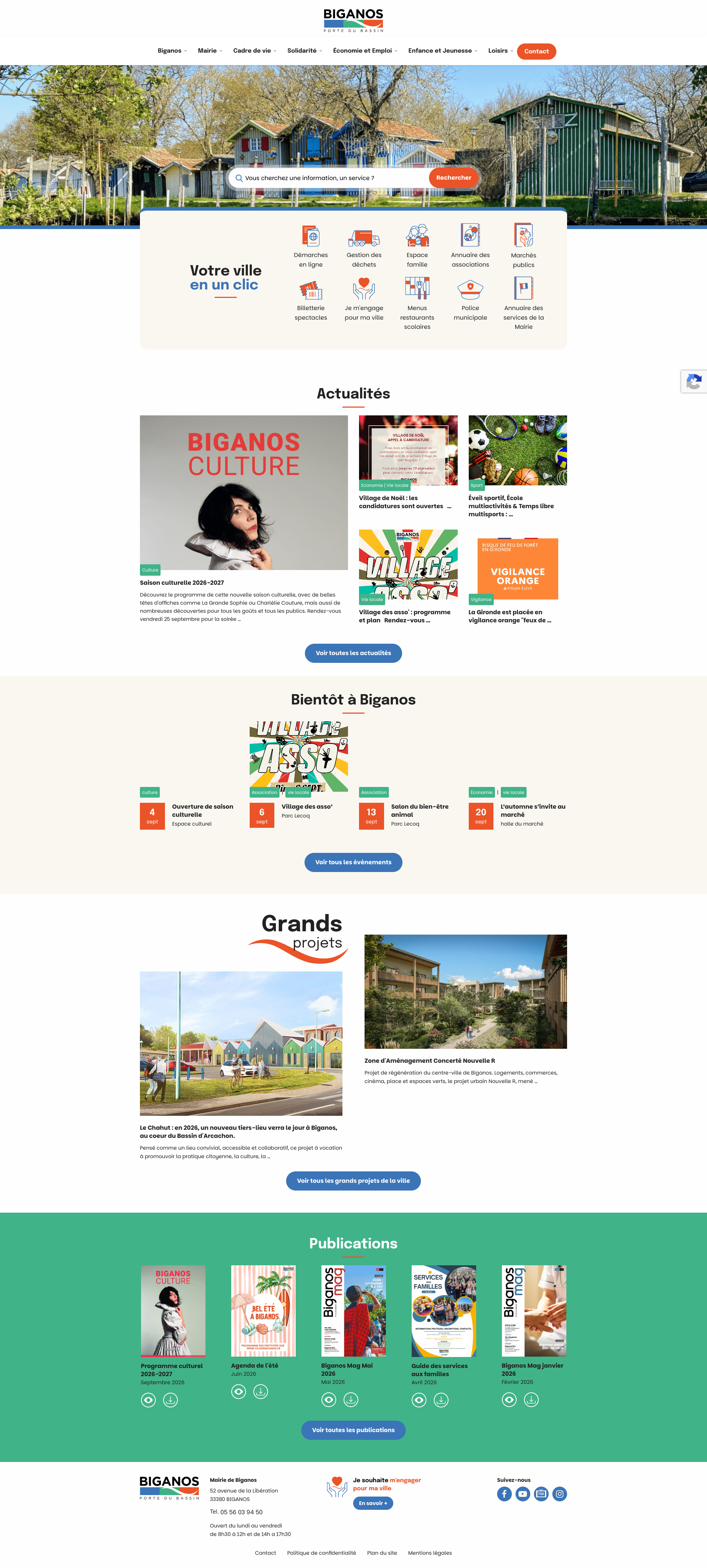 Aperçu du site