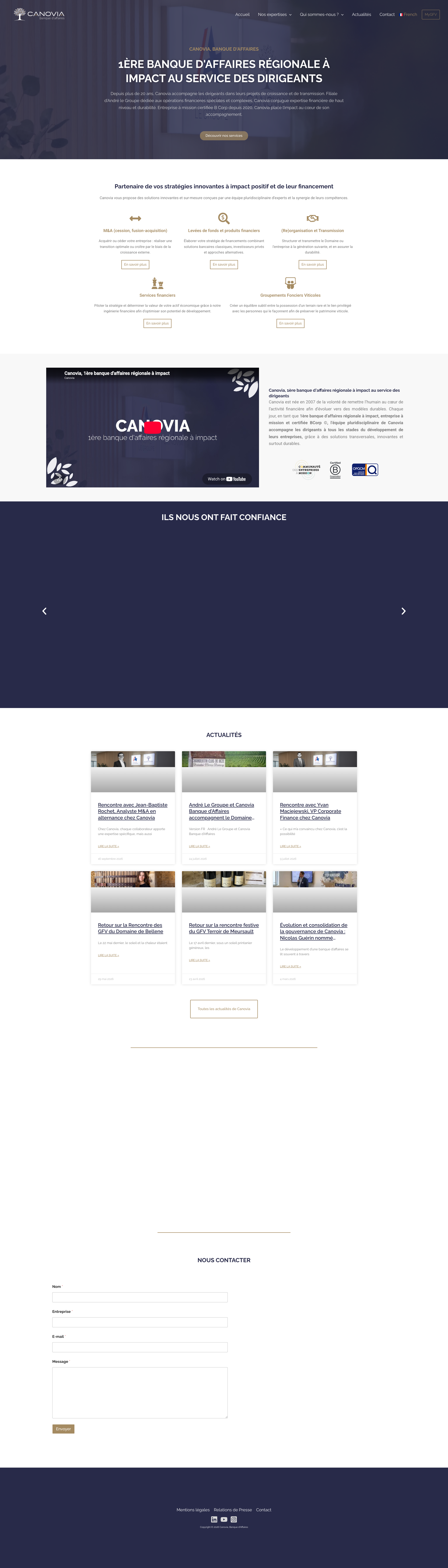Aperçu du site