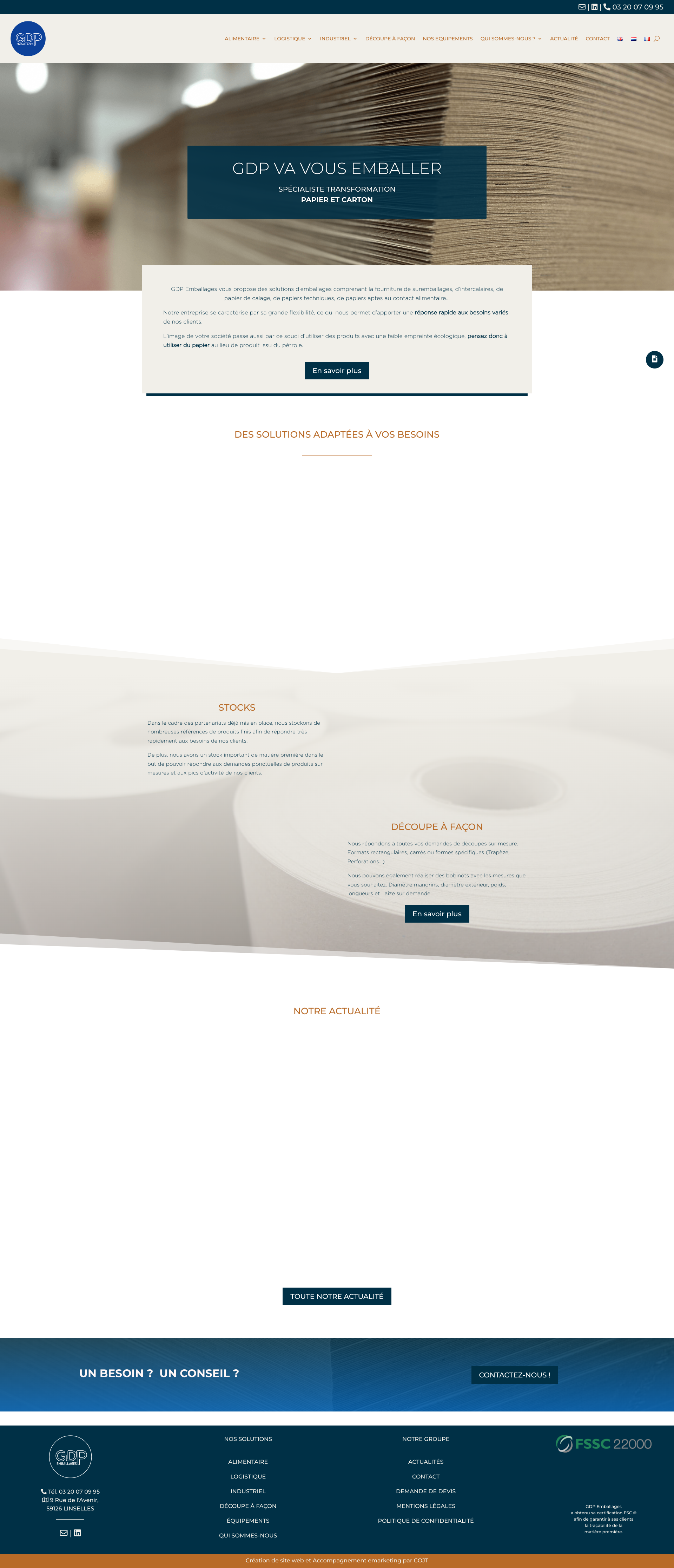Aperçu du site