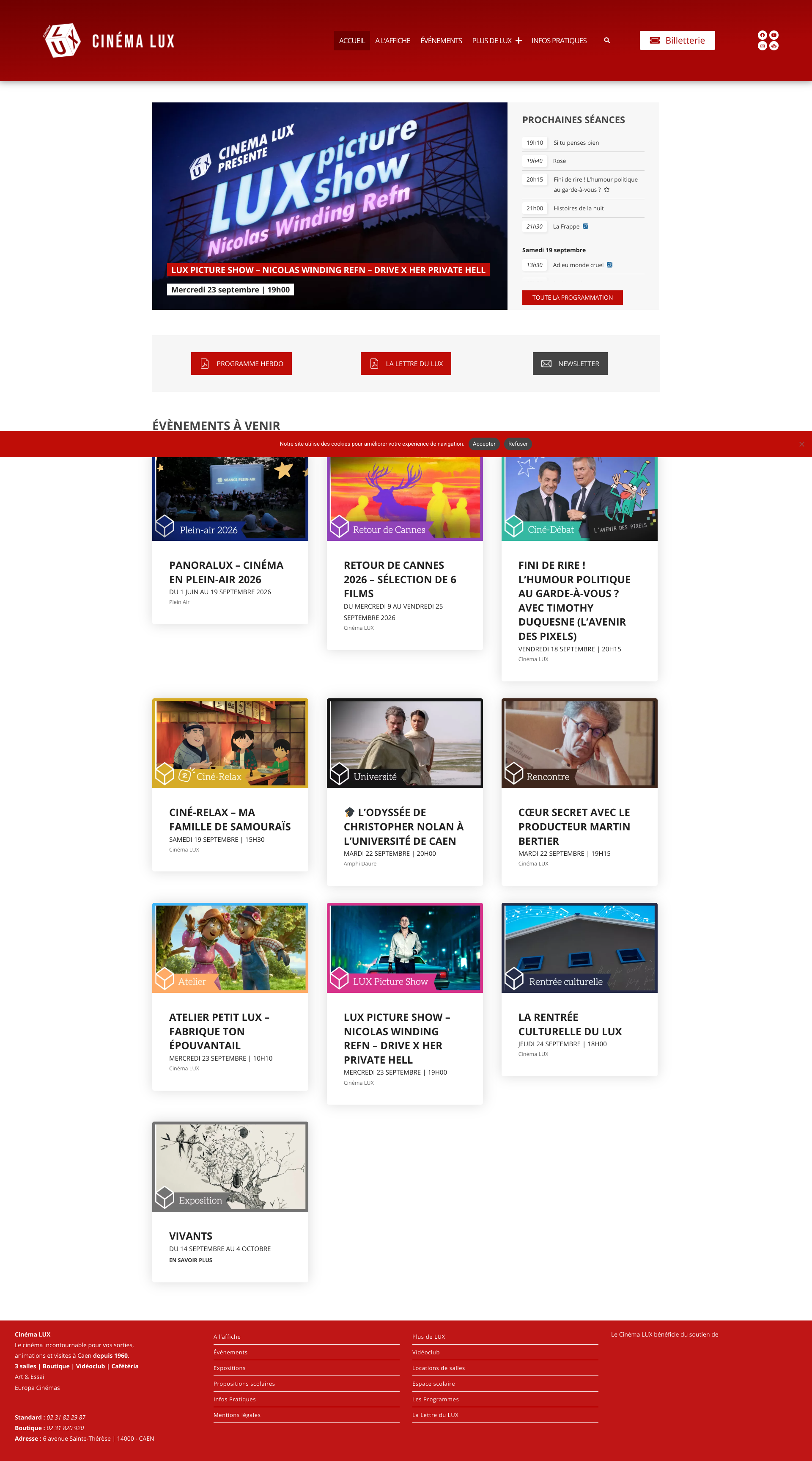 Aperçu du site