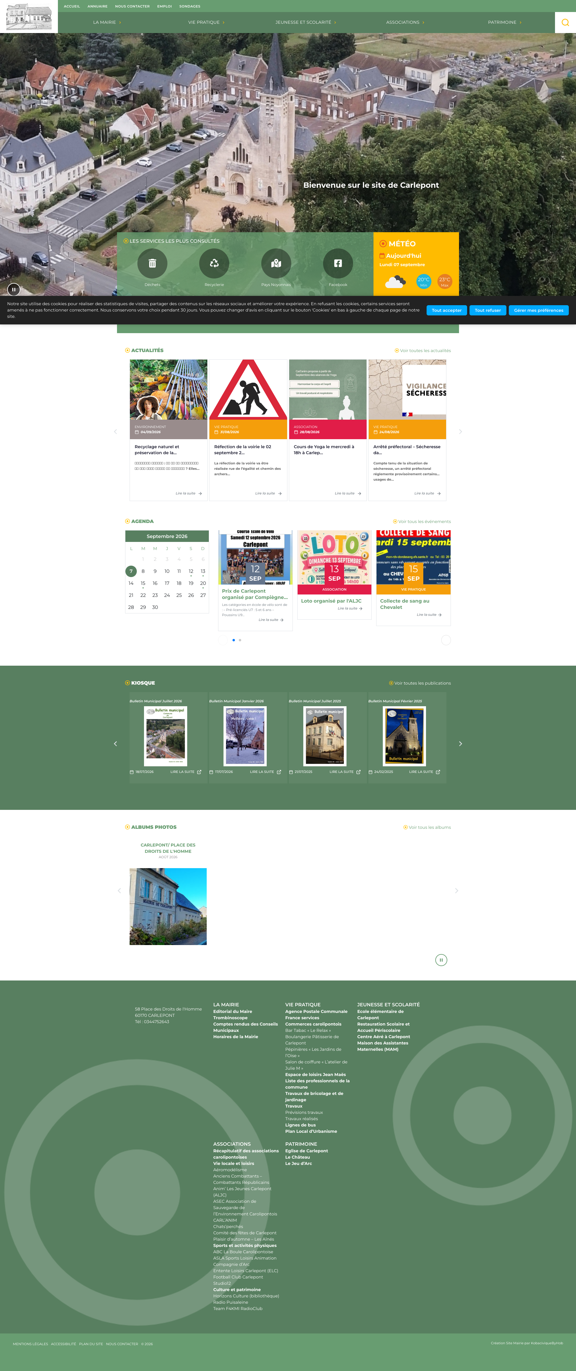 Aperçu du site
