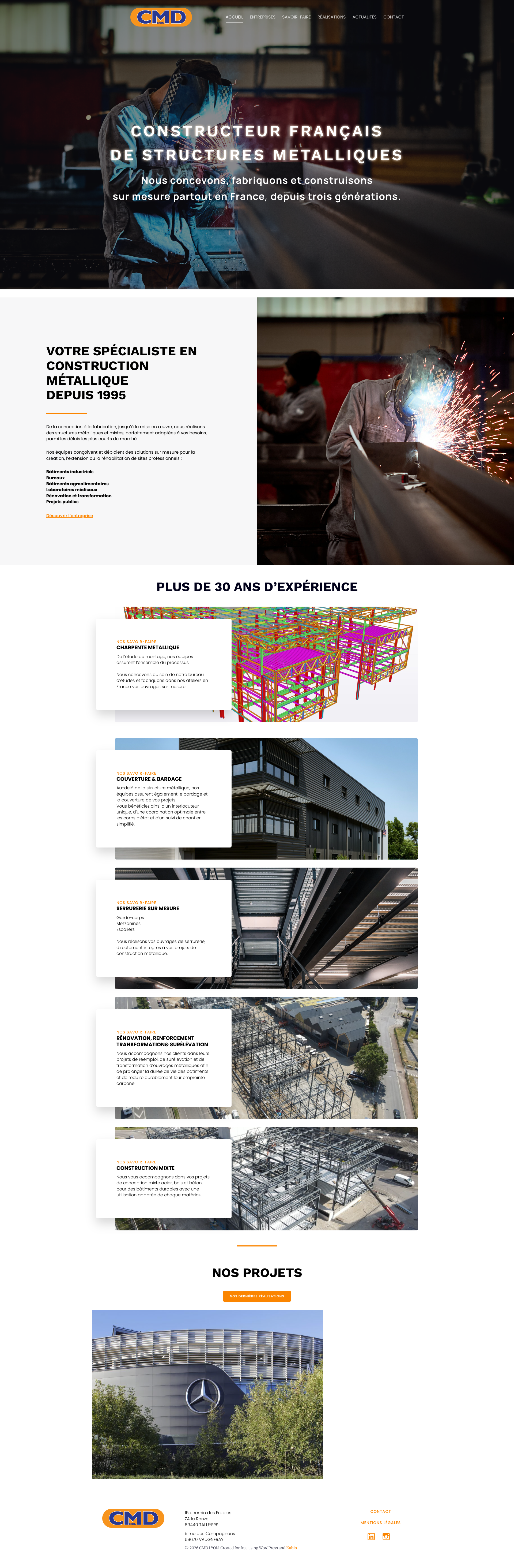 Aperçu du site