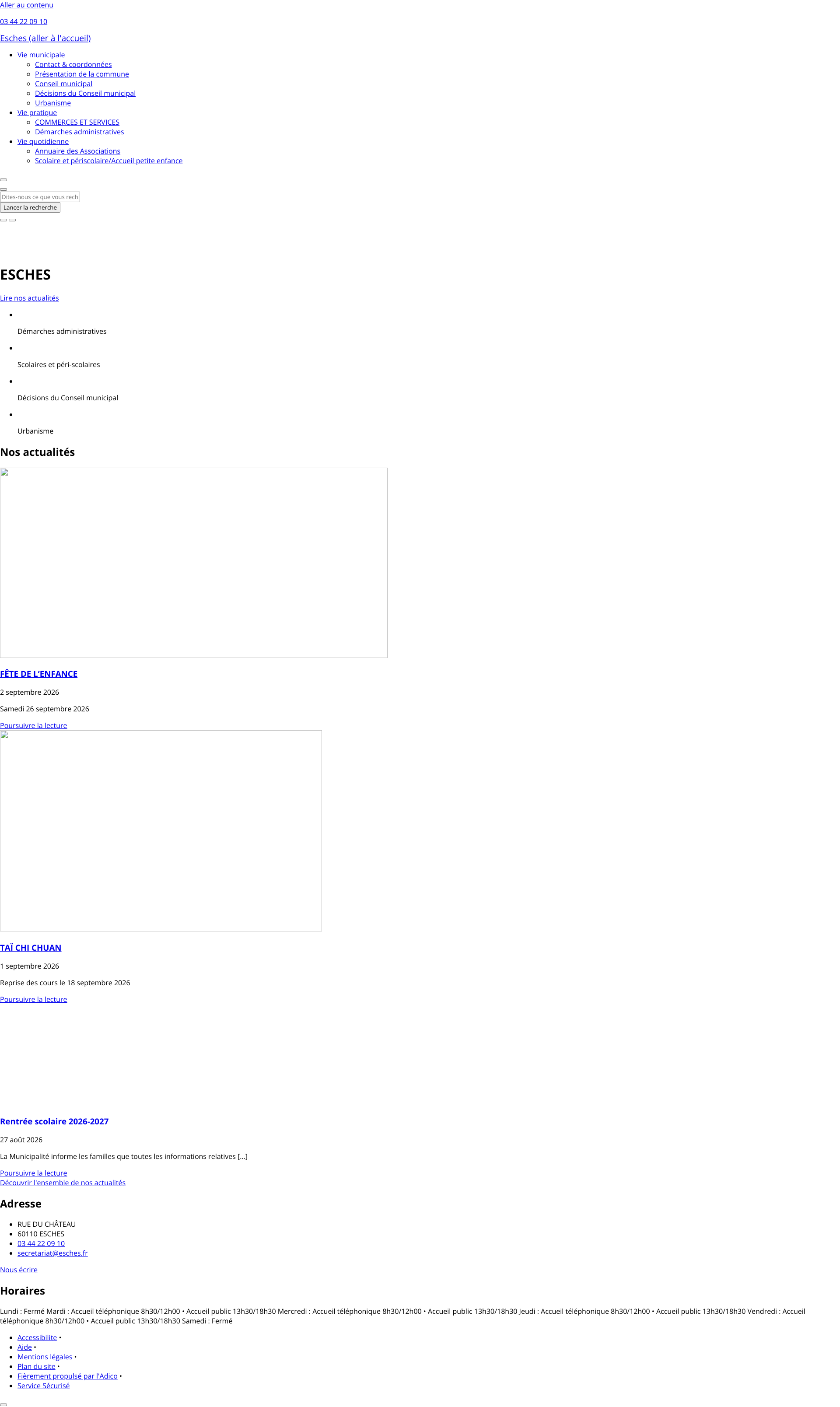 Aperçu du site