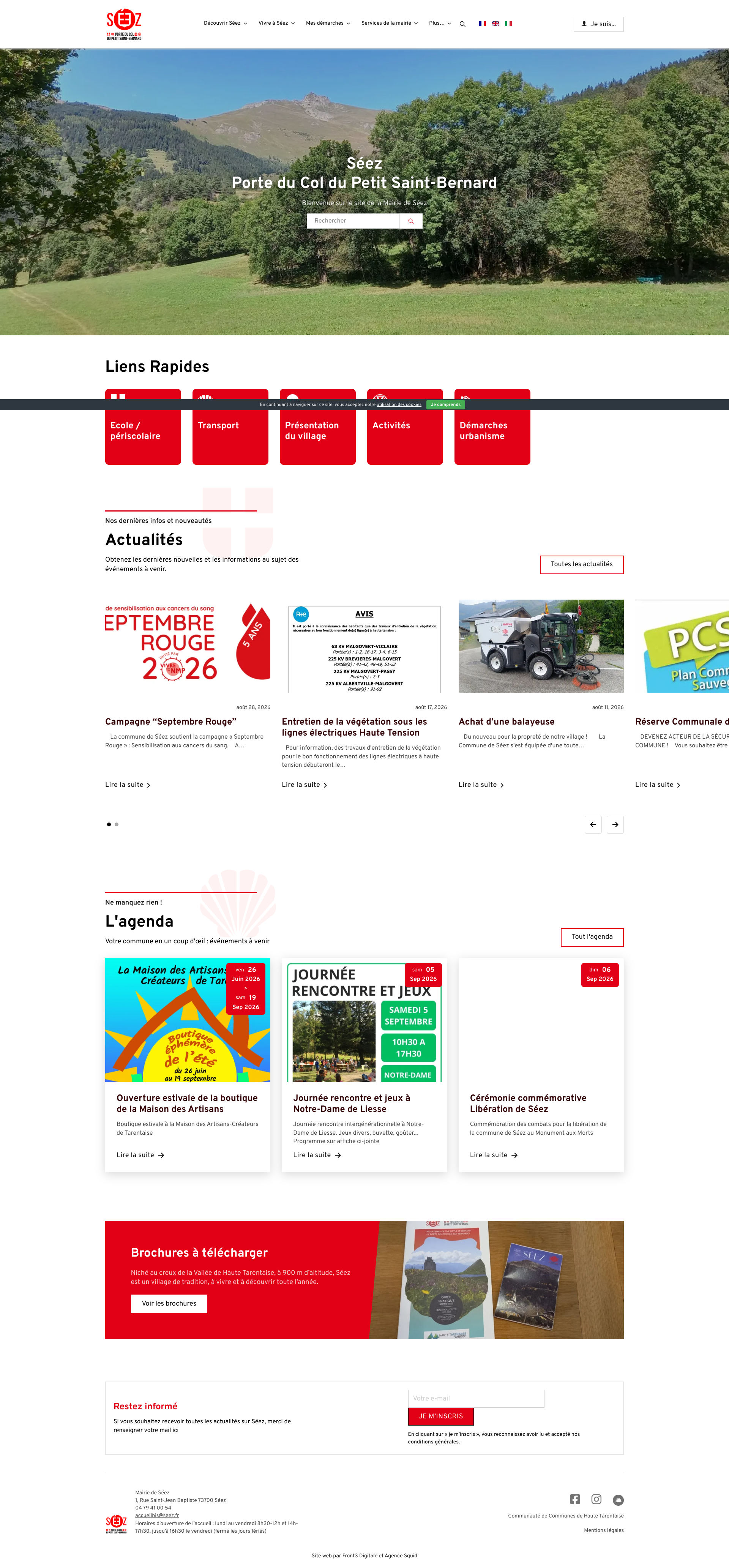 Aperçu du site
