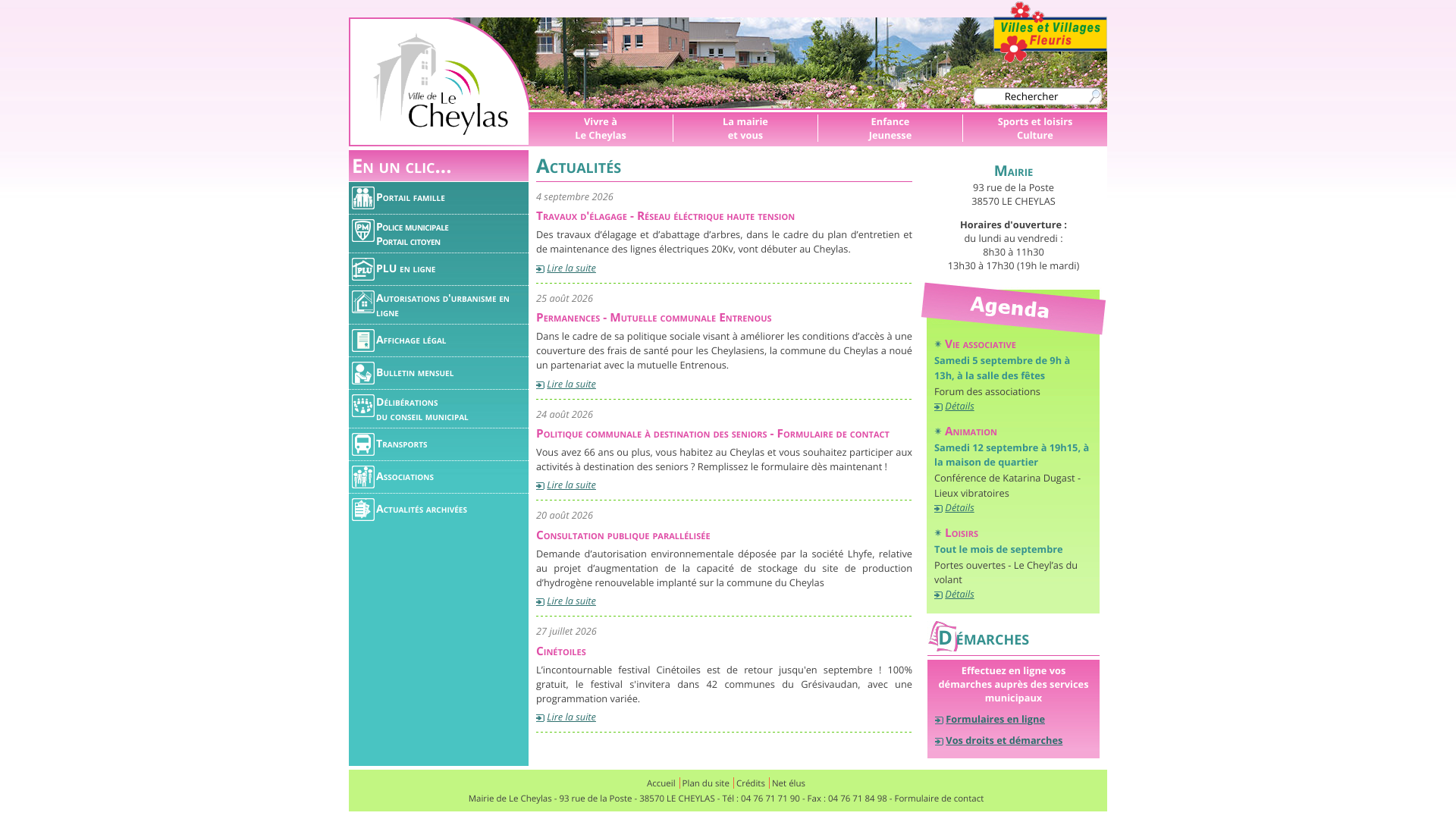 Aperçu du site