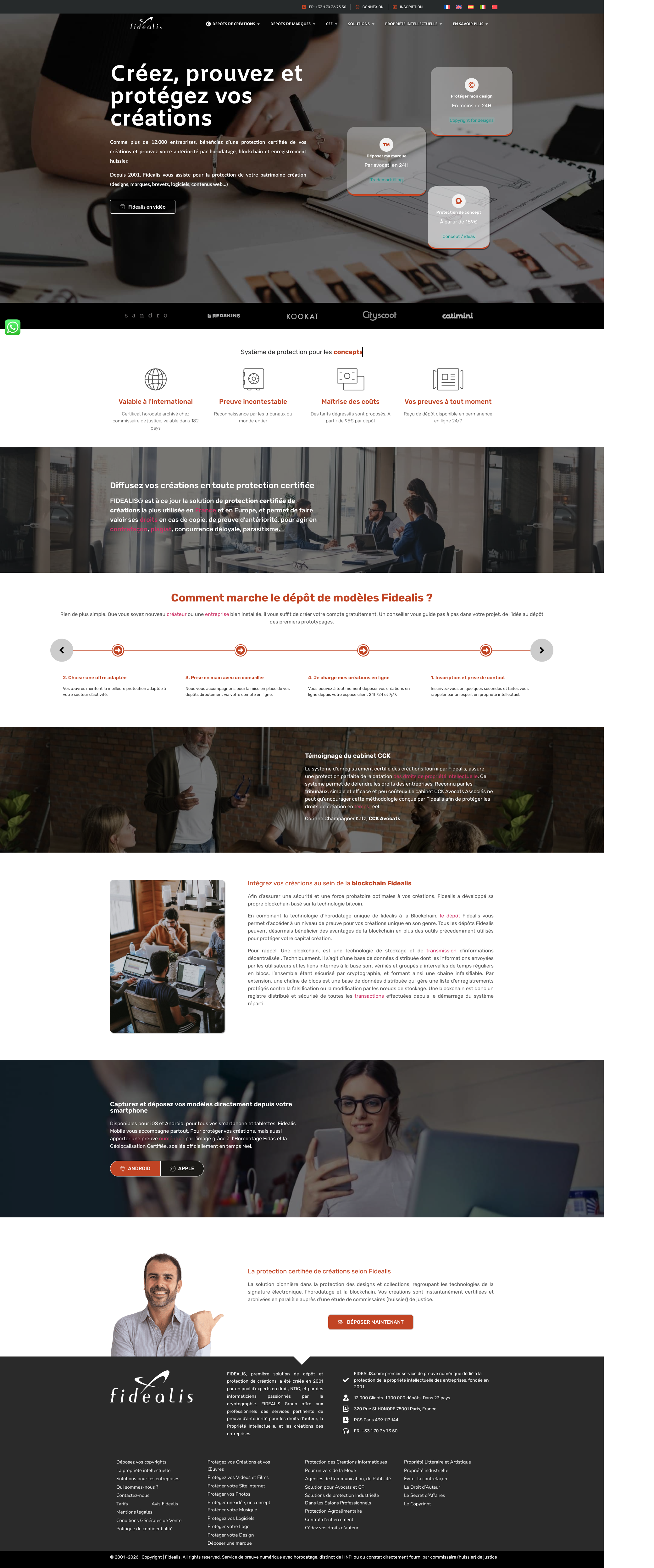 Aperçu du site