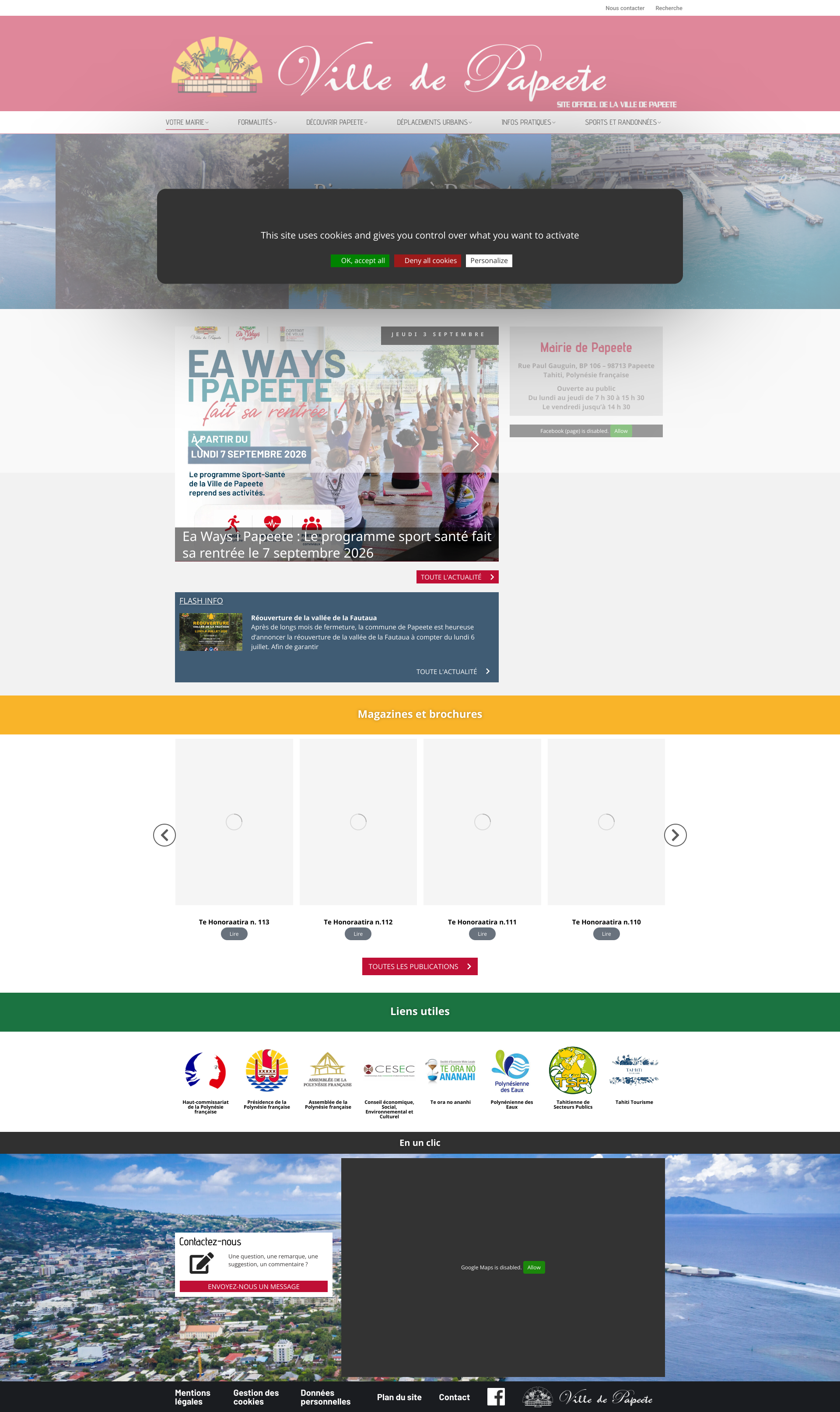 Aperçu du site