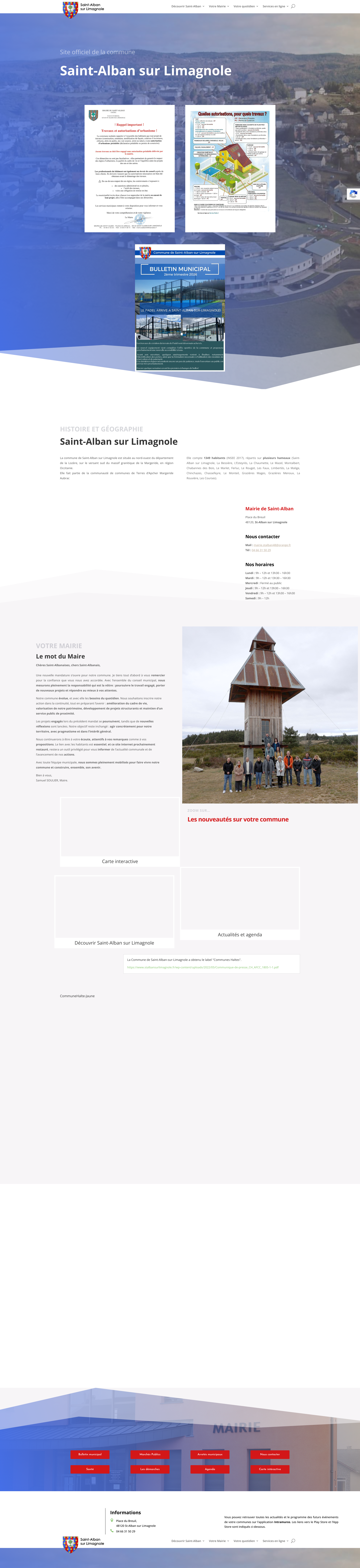 Aperçu du site