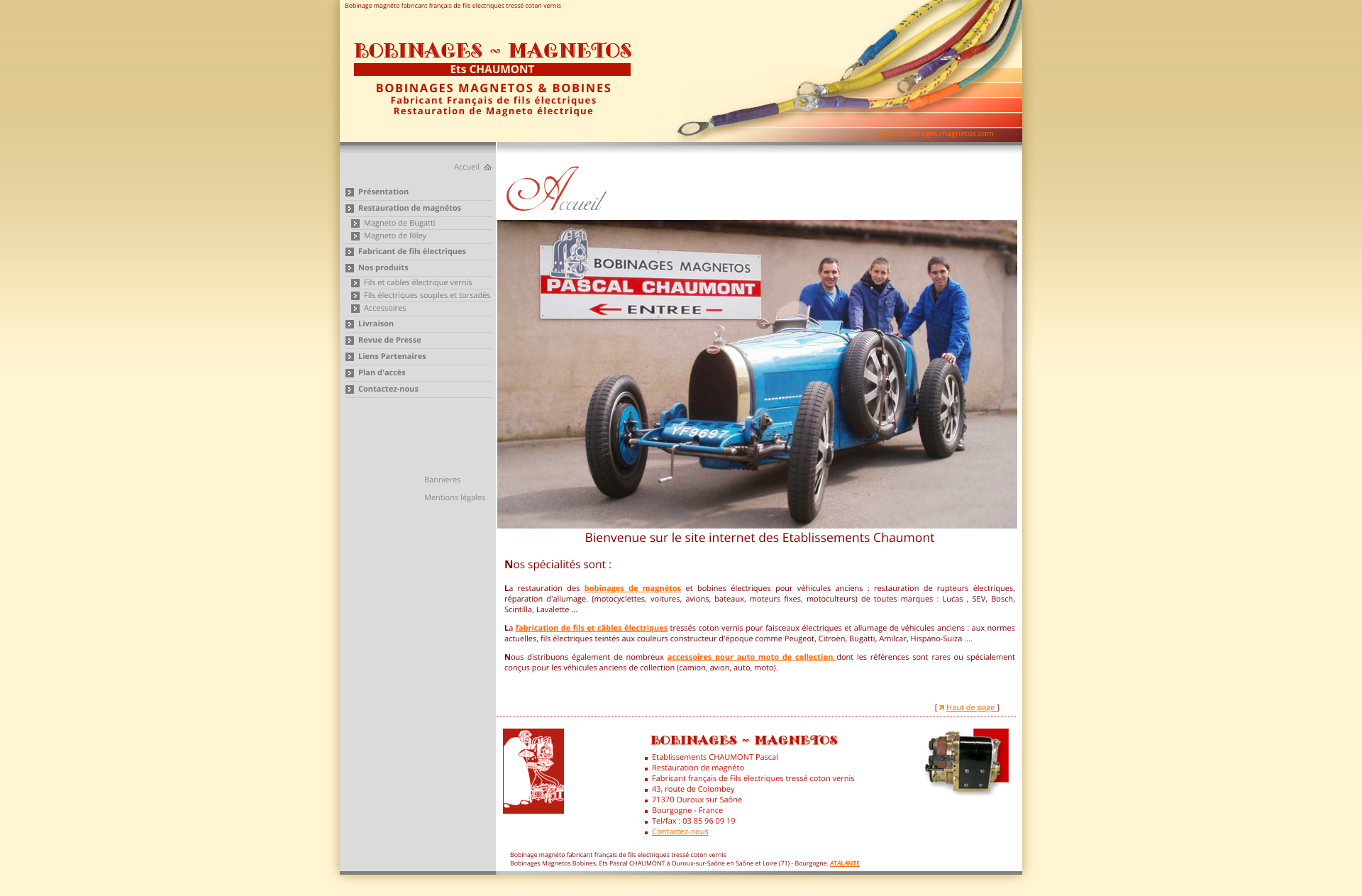 Aperçu du site
