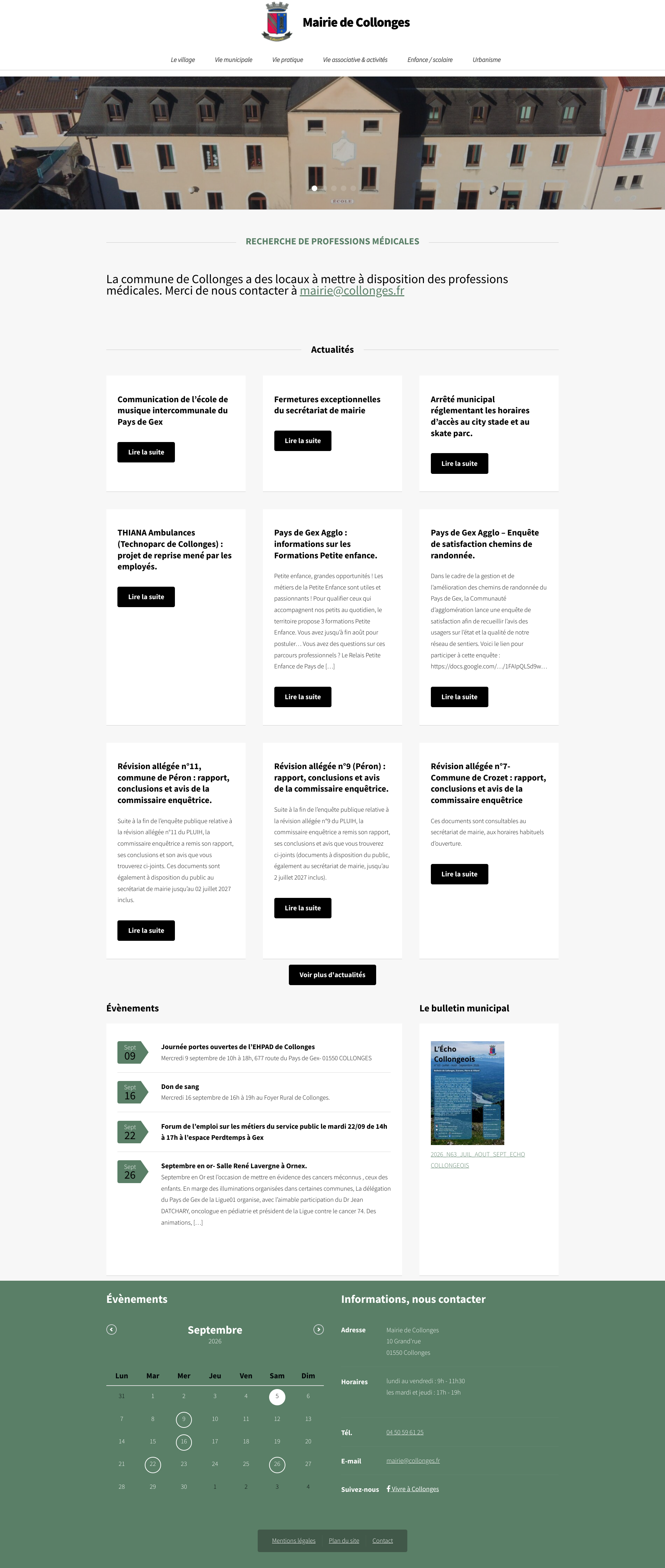 Aperçu du site