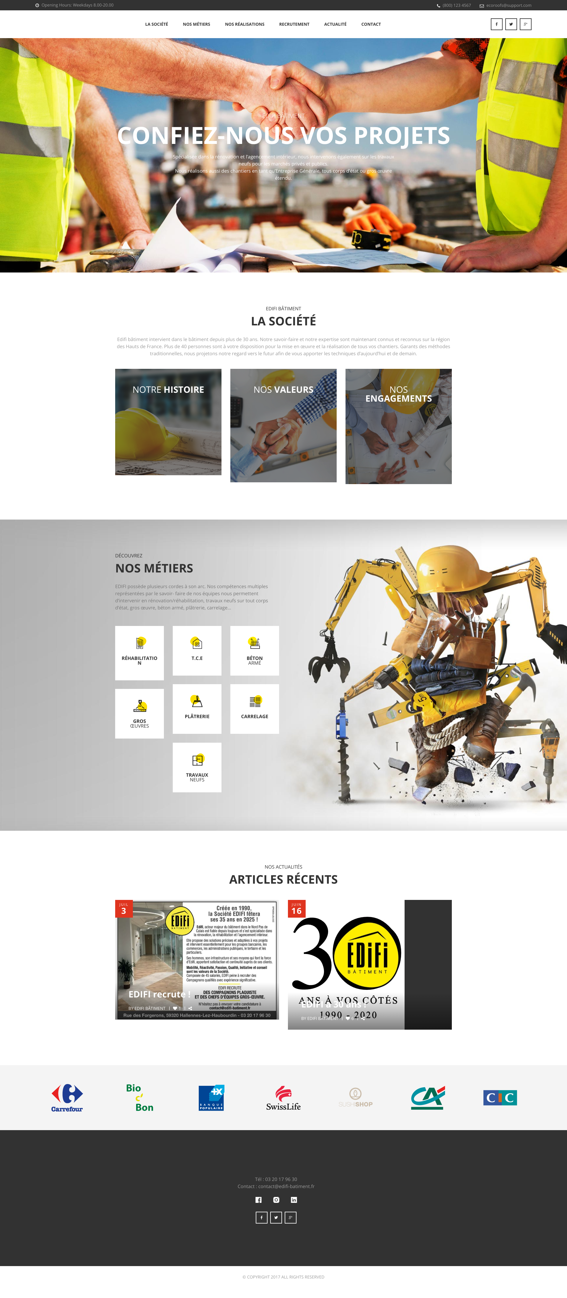 Aperçu du site