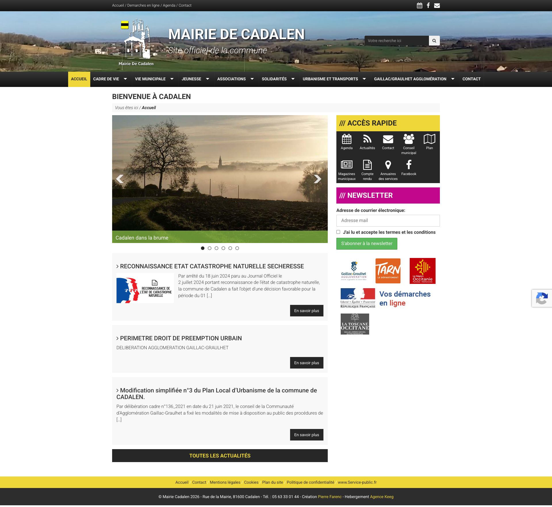 Aperçu du site