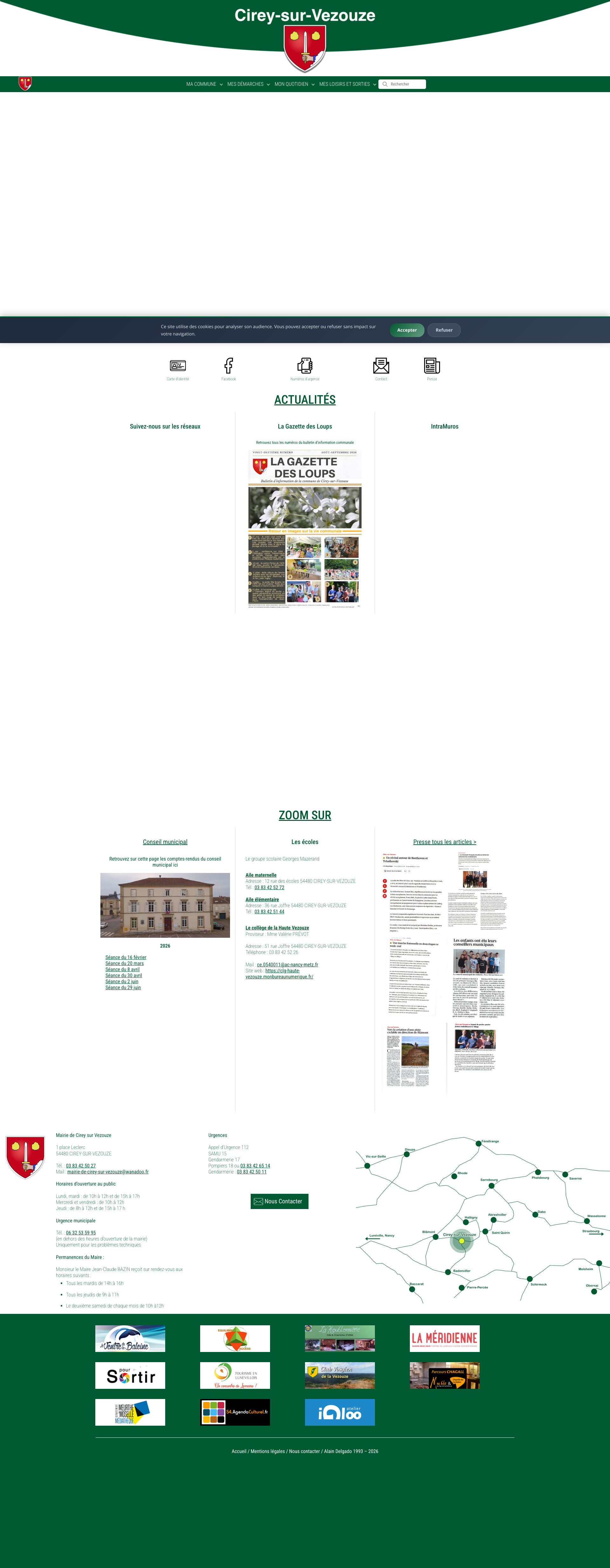 Aperçu du site
