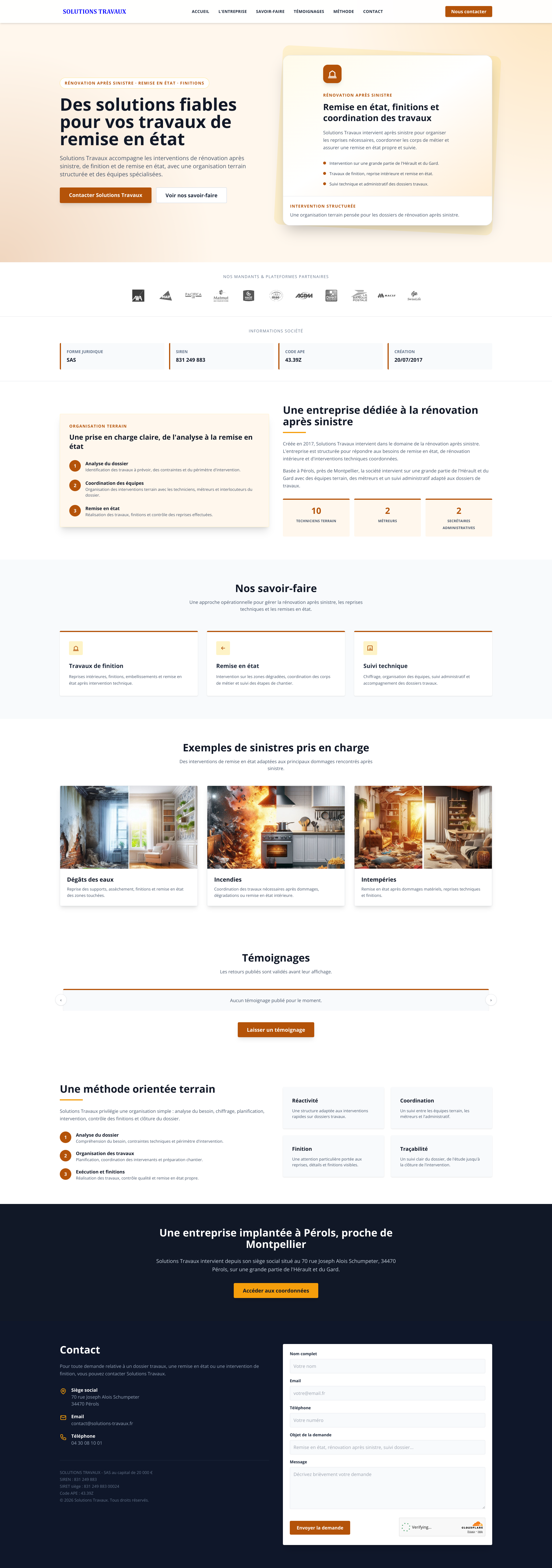 Aperçu du site