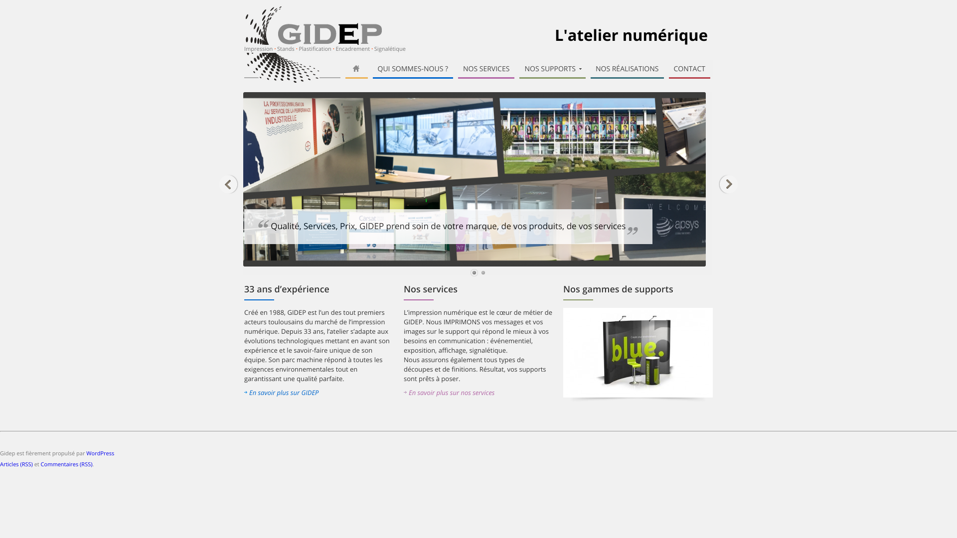 Aperçu du site